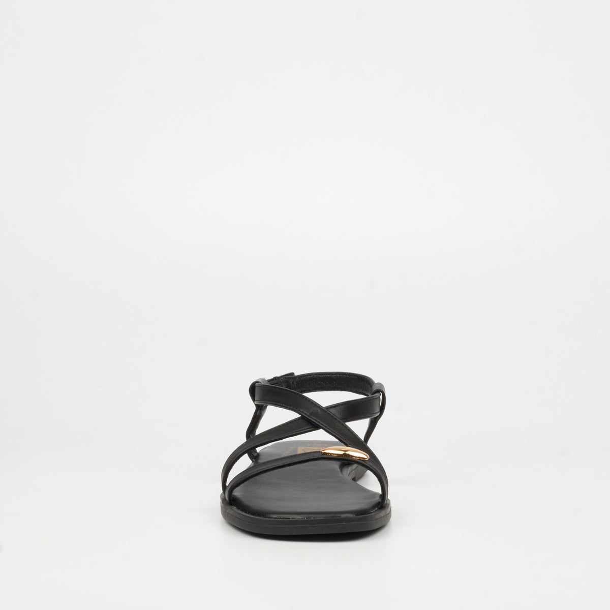 Little Miss Black Amy 2 Flat Sandal - Black footwear Little Miss Black