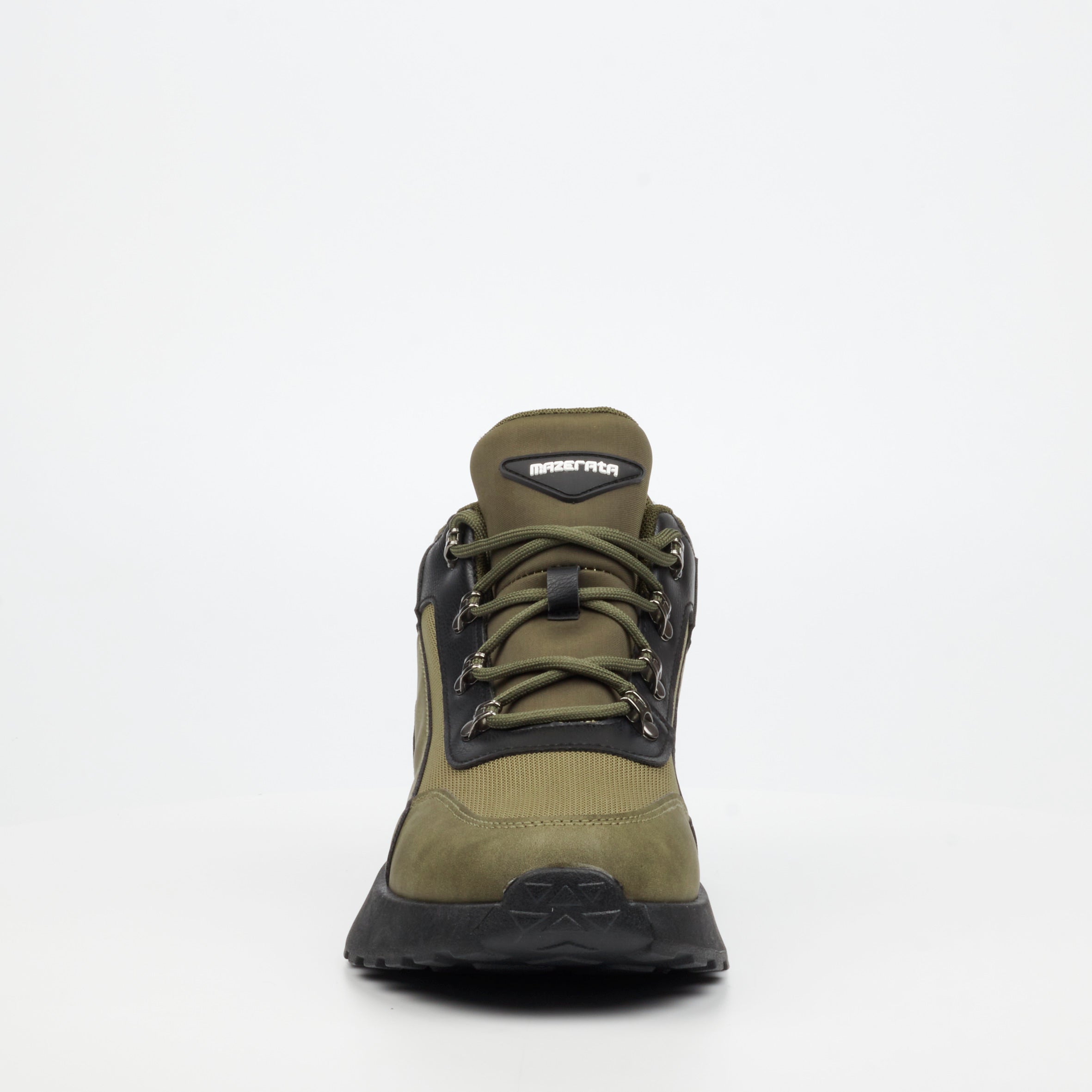 Mazerata Andrea 3 Mesh / Faux Nubuck Ankle Boot - Olive footwear Mazerata