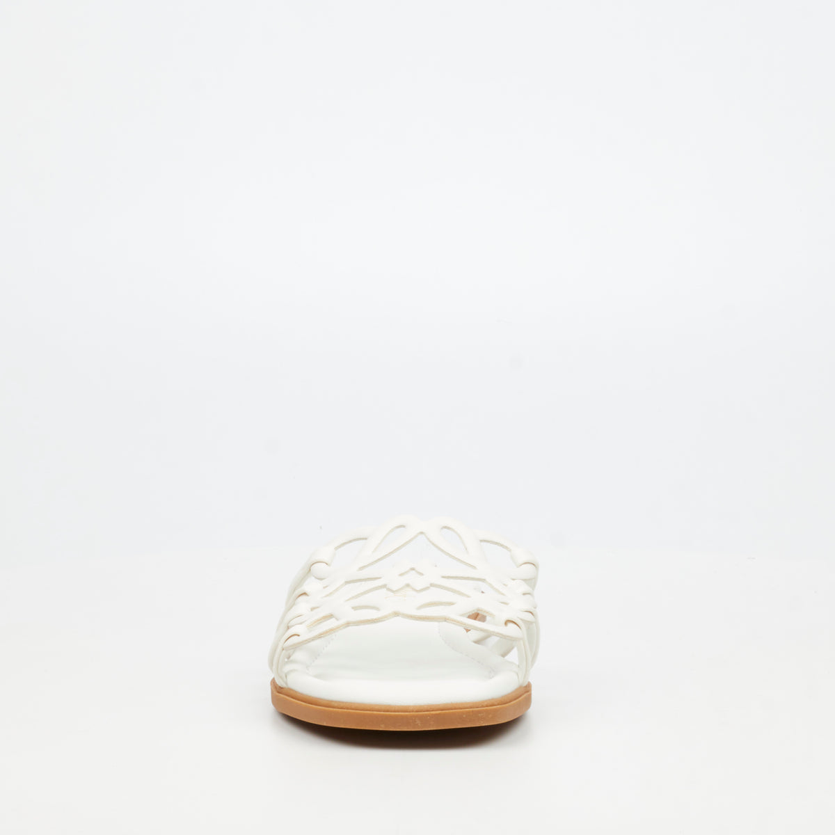 Miss Black Angeline 1 Flat Sandal - White footwear Miss Black