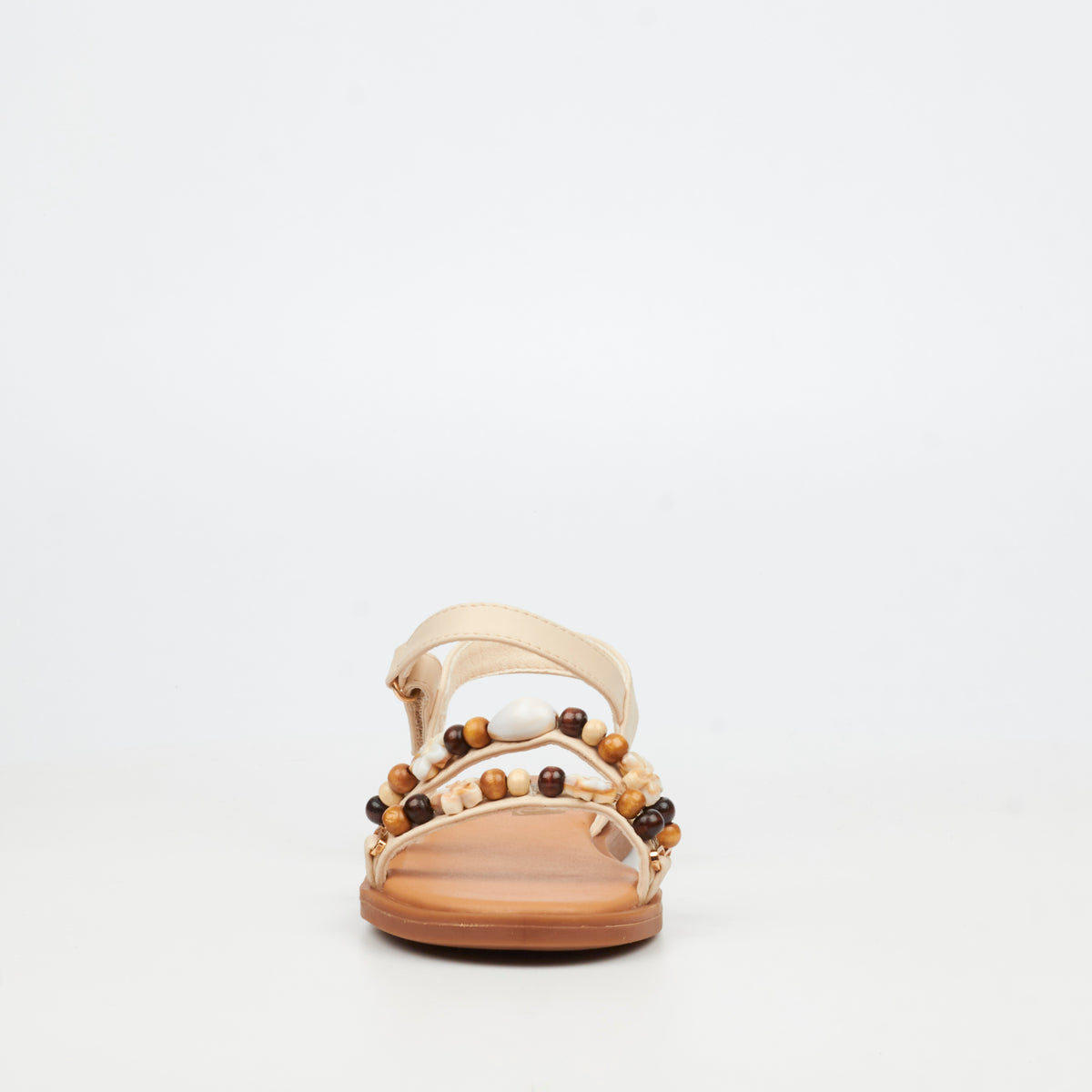 Little Miss Black Anna 1 Flat Sandal - Natural footwear Little Miss Black