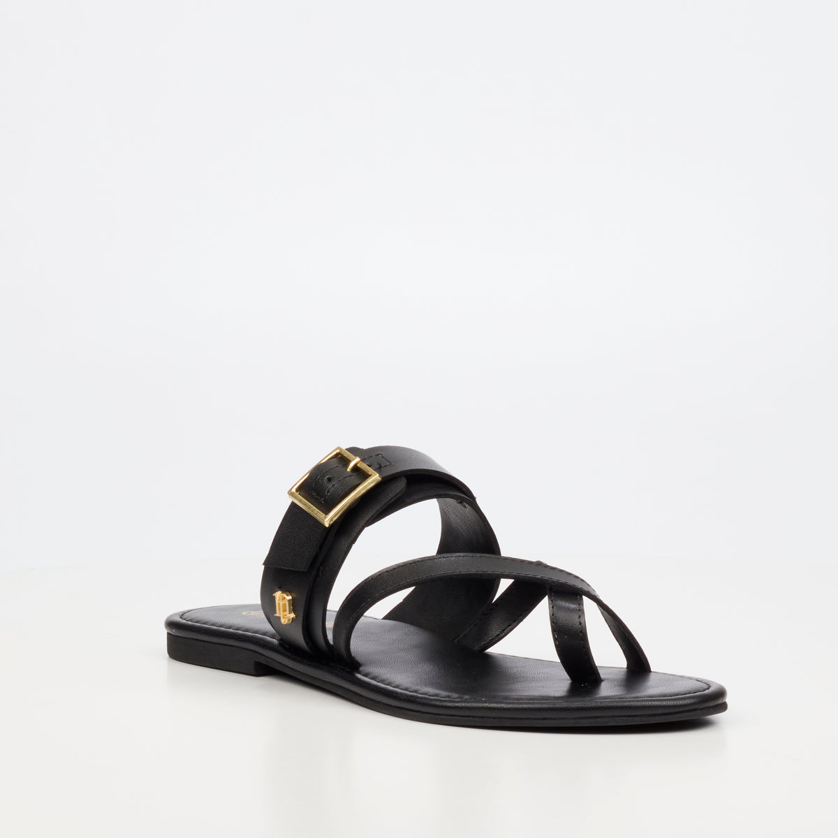 Nicci Tyler Ariana 1 Flat Sandal - Black footwear Nicci Tyler
