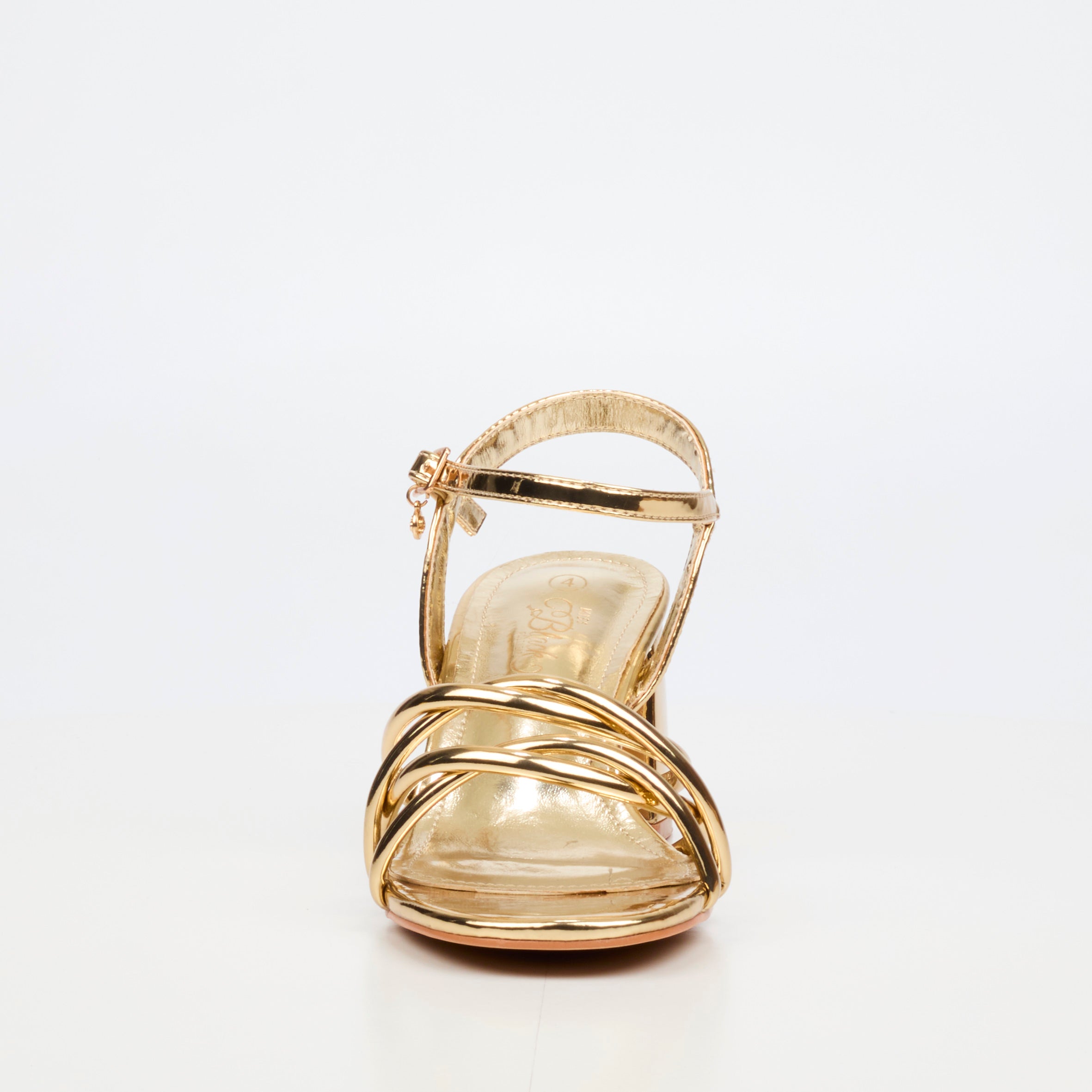 Miss Black Bardot 7 Heel - Gold footwear Miss Black