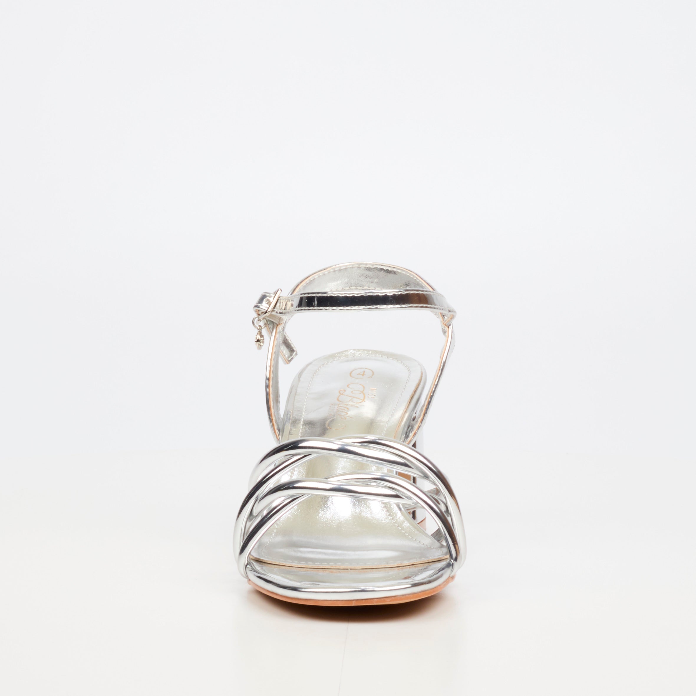 Miss Black Bardot 7 Heel - Silver footwear Miss Black