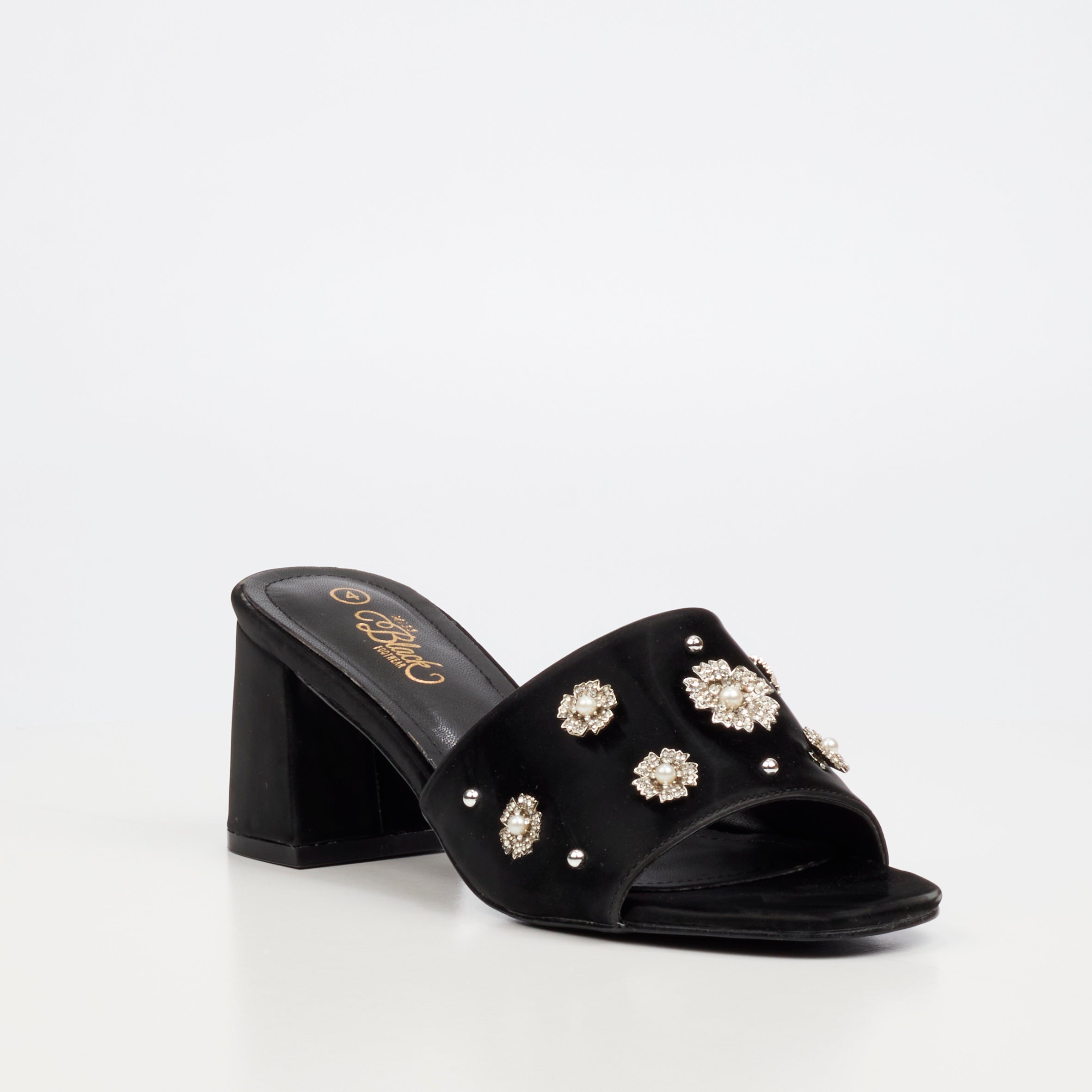 Miss Black Bardot 9 Heel - Black footwear Miss Black