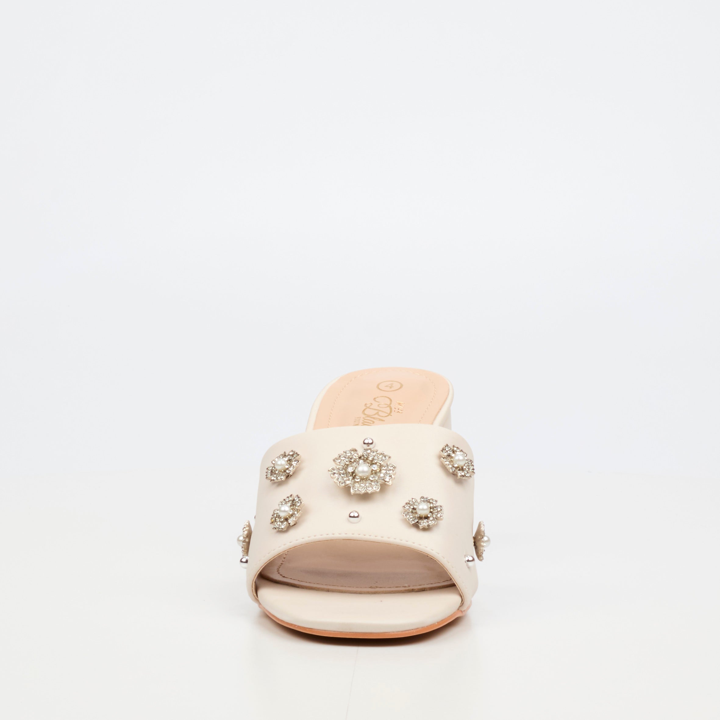 Miss Black Bardot 9 Heel - Champagne footwear Miss Black