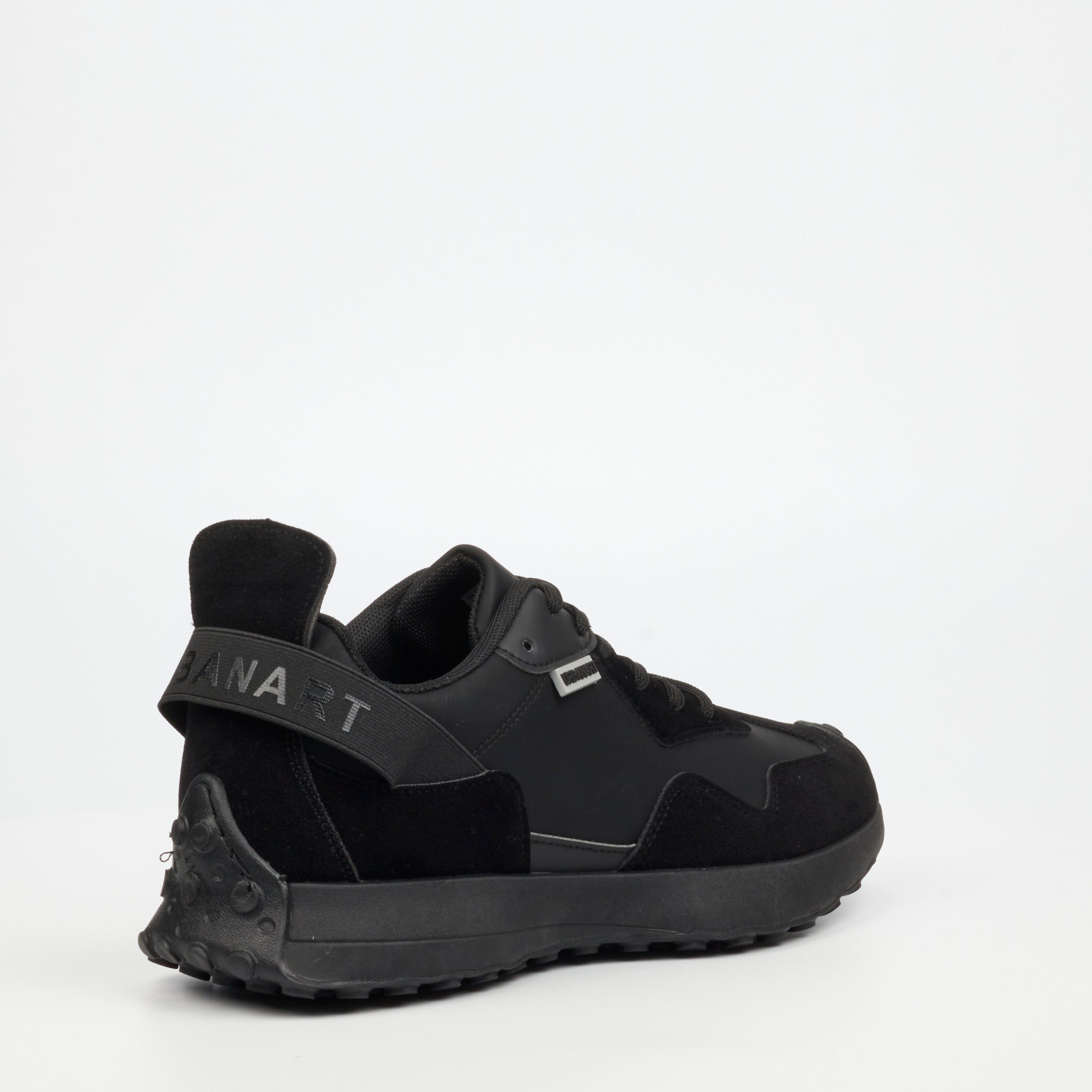 Urbanart Bellay 1 Faux Nubuck / Faux Suede Sneaker - Black footwear UBRT