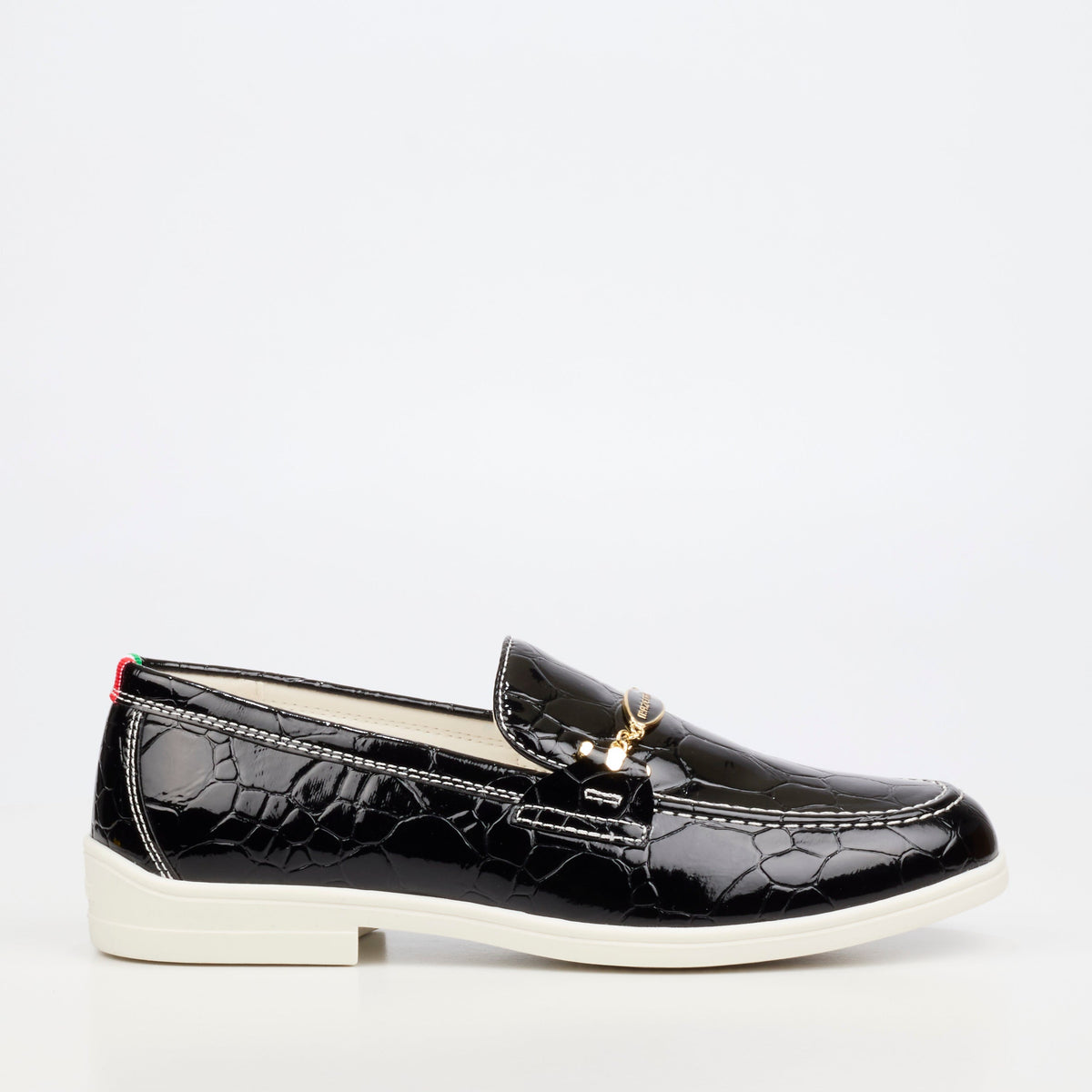 Mazerata Biter 1 Croc/Patent Shoe - Black