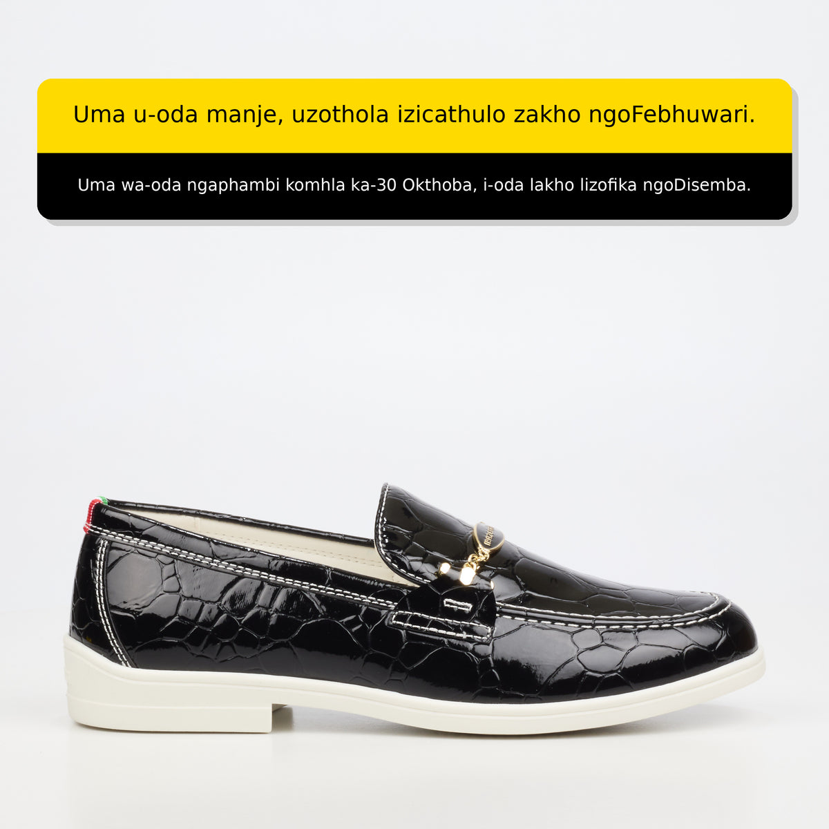 Mazerata Biter 1 Croc/Patent Shoe - Black footwear Mazerata