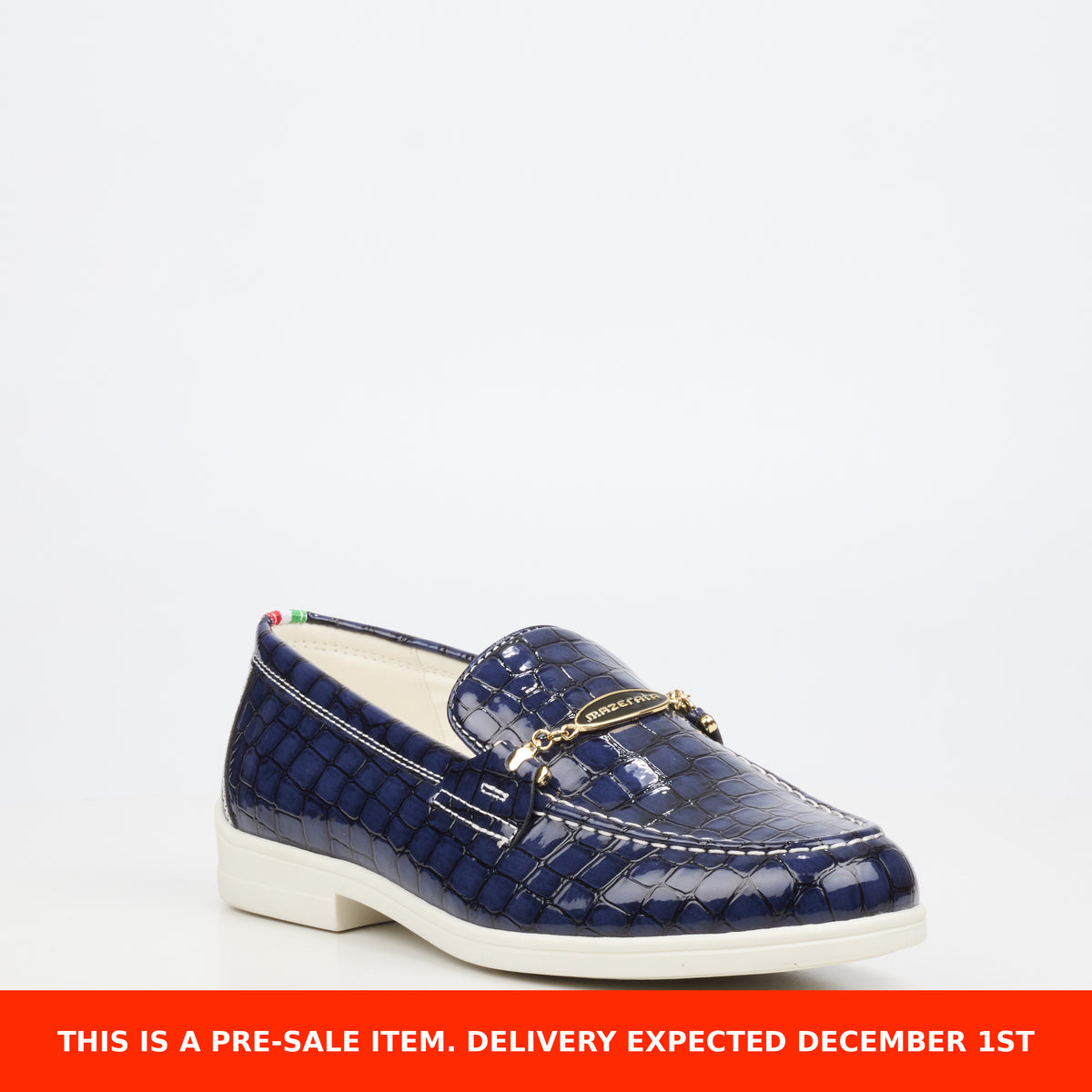 Mazerata Biter 1 Croc/Patent Shoe - Blue presale