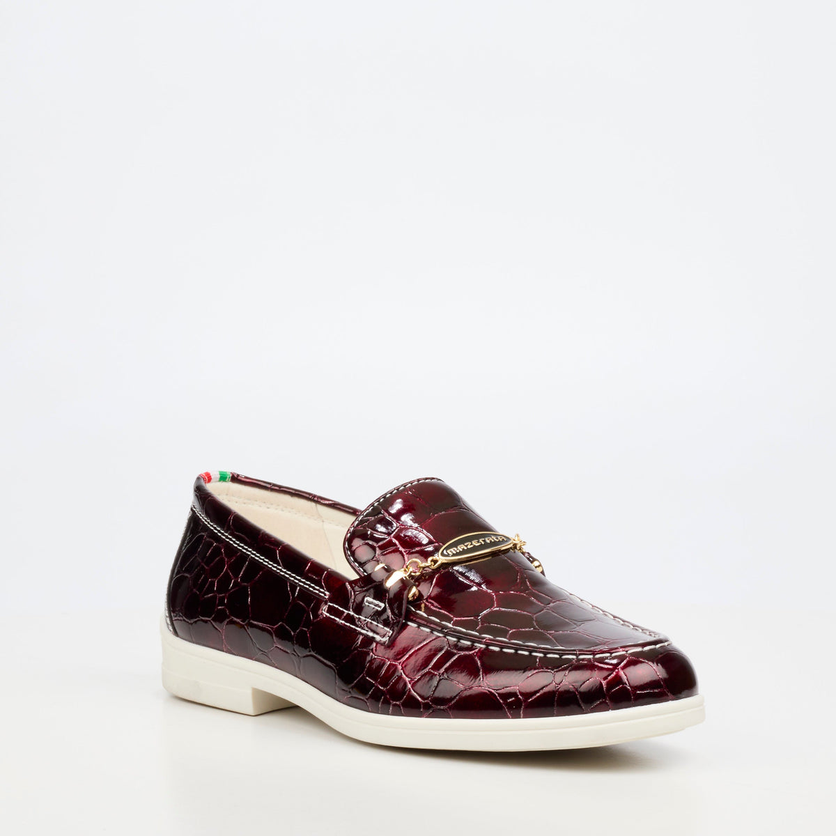 Mazerata Biter 1 Croc/Patent Shoe - Burgundy footwear Mazerata