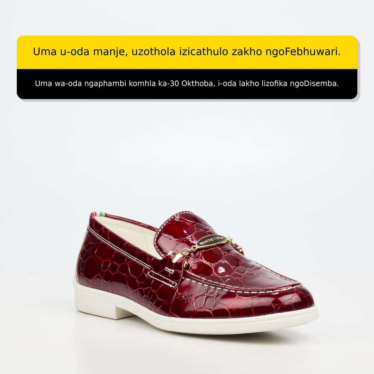 Mazerata Biter 1 Croc/Patent Shoe - Red footwear Mazerata