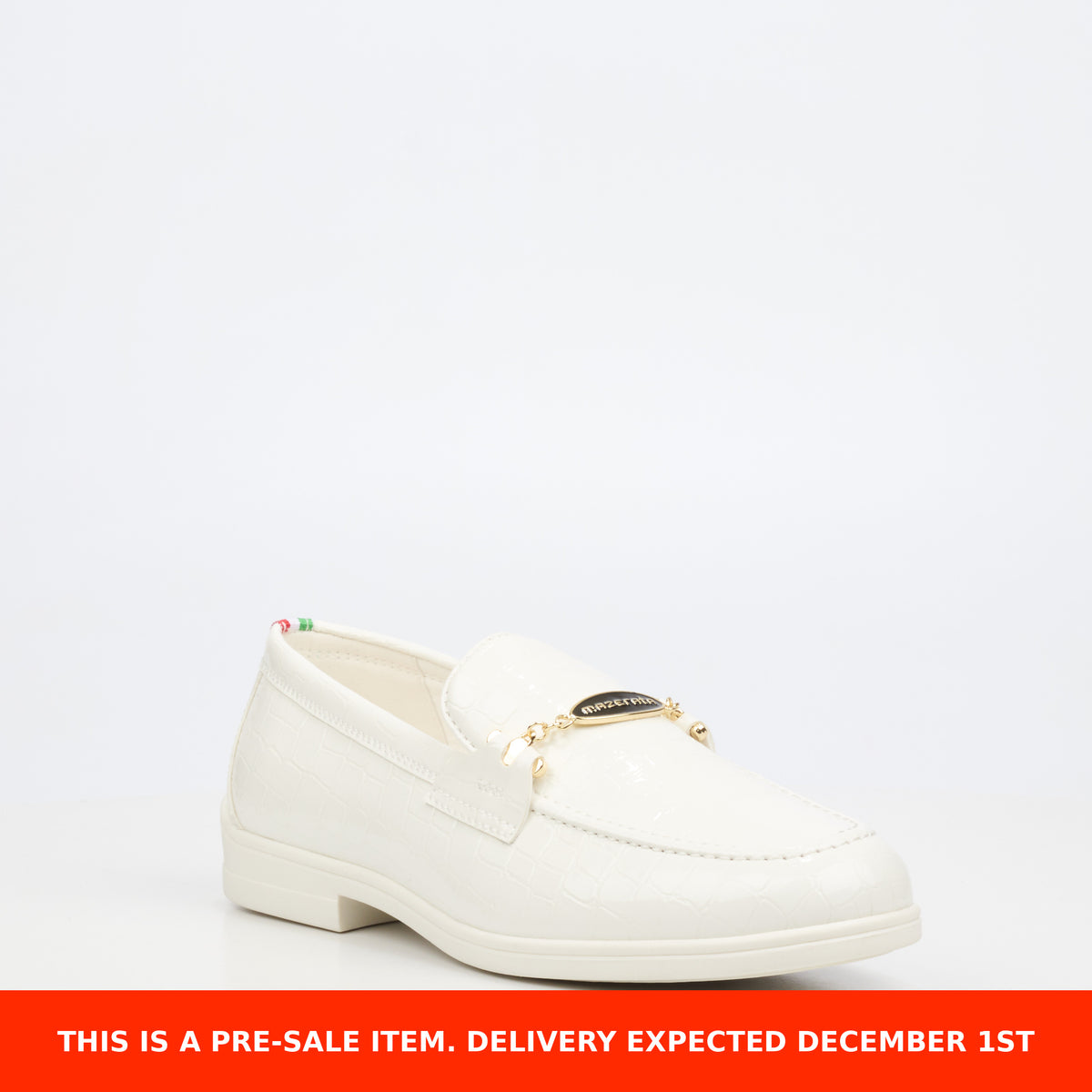 Mazerata Biter 1 Croc/Patent Shoe - White presale