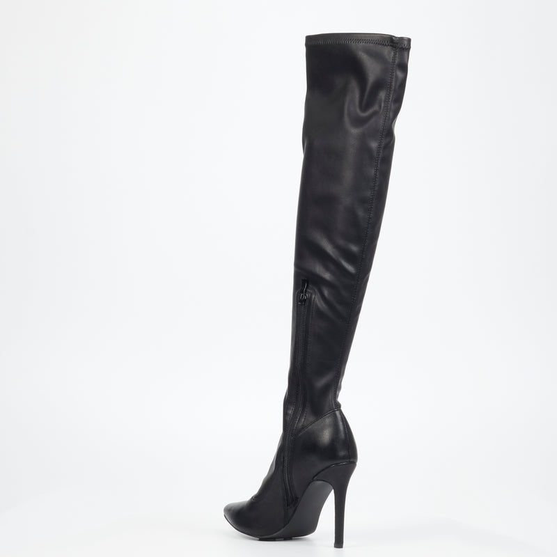 Miss Black Boss 7 High Boot - Black footwear Miss Black   