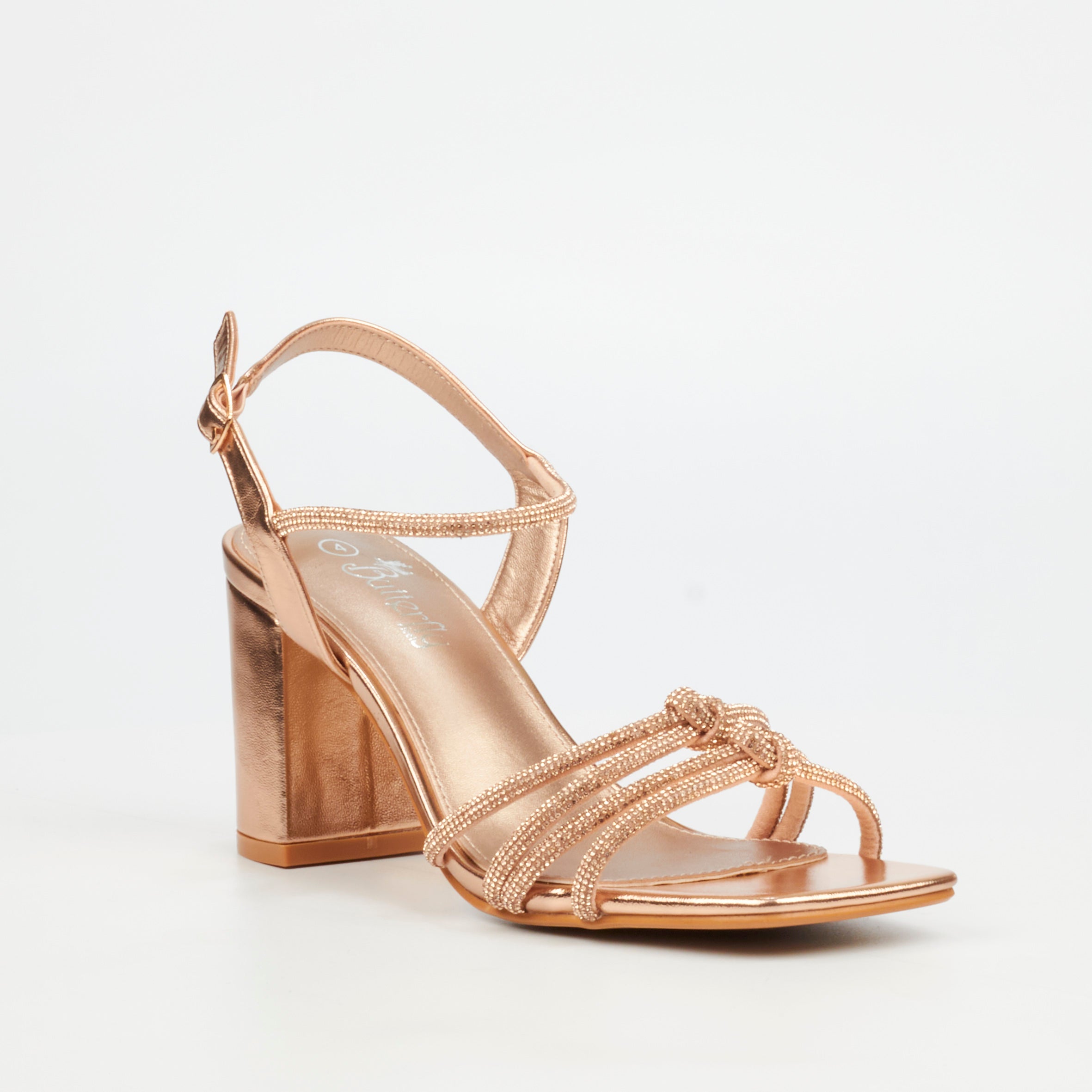 Butterfly Feet Candi 1 Heel - Rose Gold footwear Butterfly Feet
