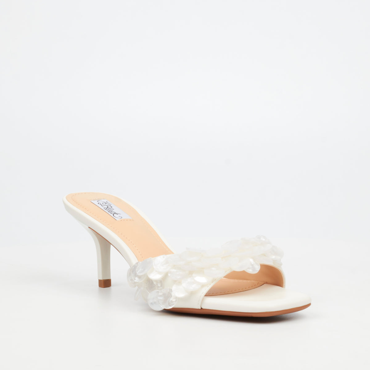 Miss Black Cassidy 1 Low Heel - White footwear Miss Black