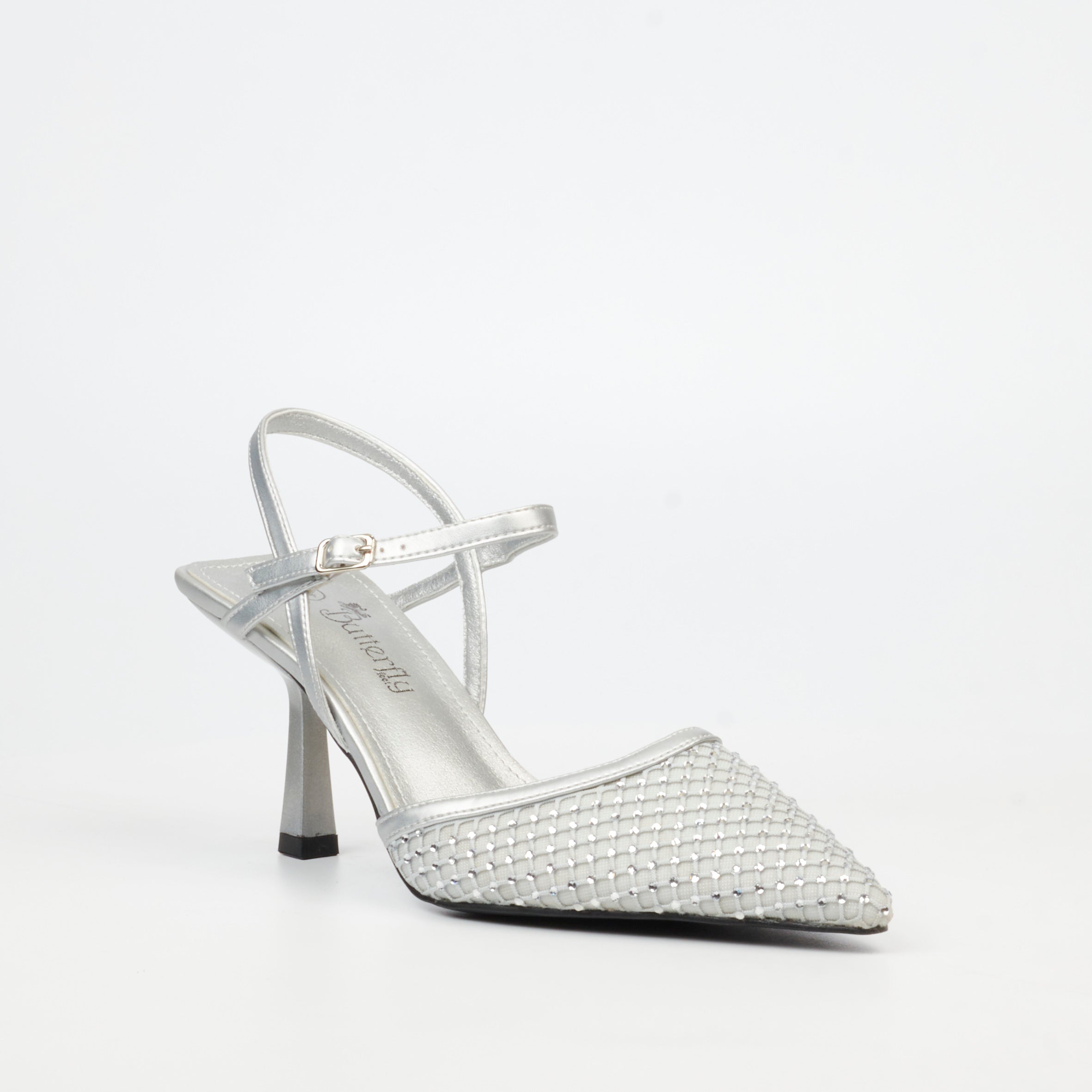 Butterfly Feet Catrina 1 Heel - Silver footwear Butterfly Feet