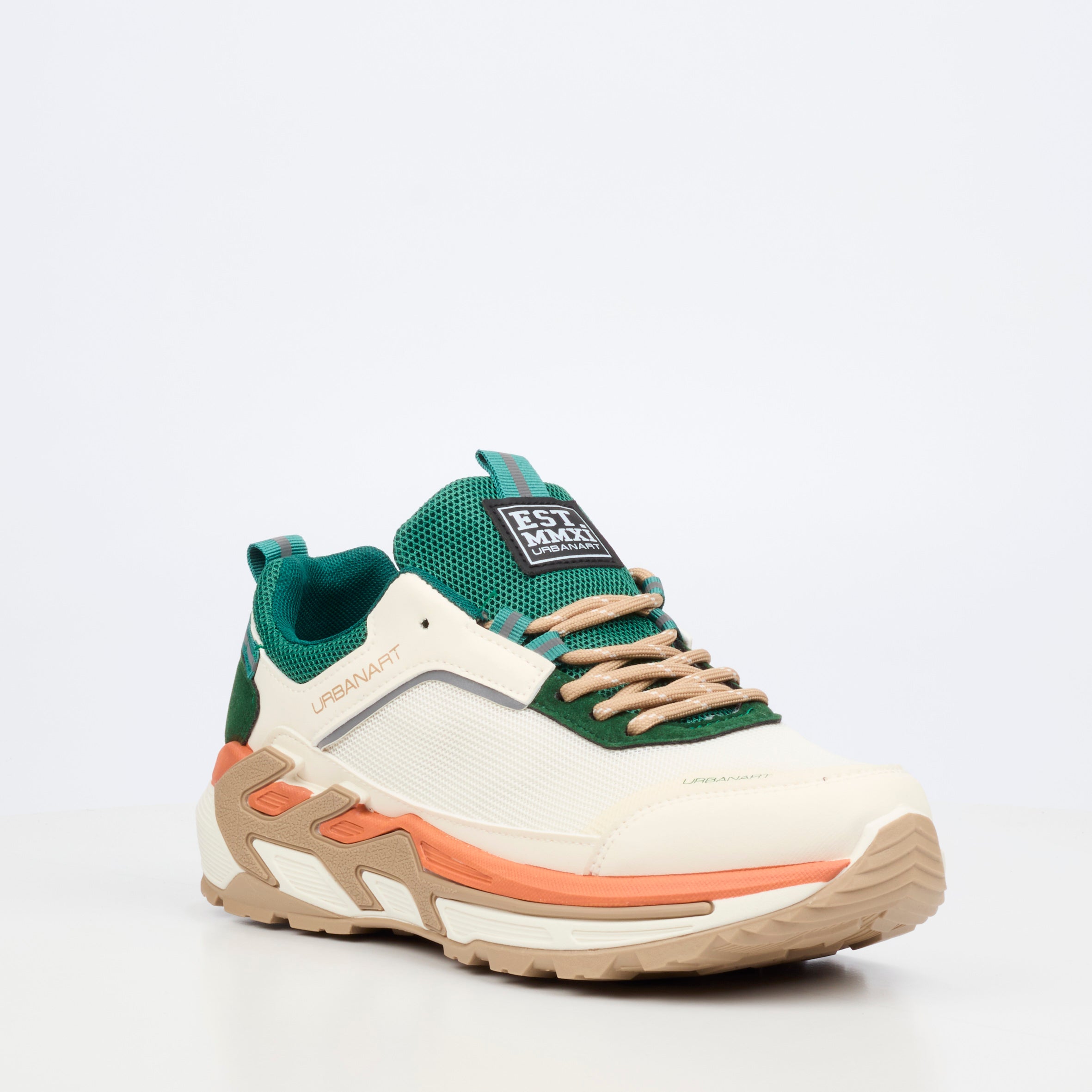Urbanart Cessna 2 Nylon / Faux Wax Sneaker - Cream footwear Urbanart