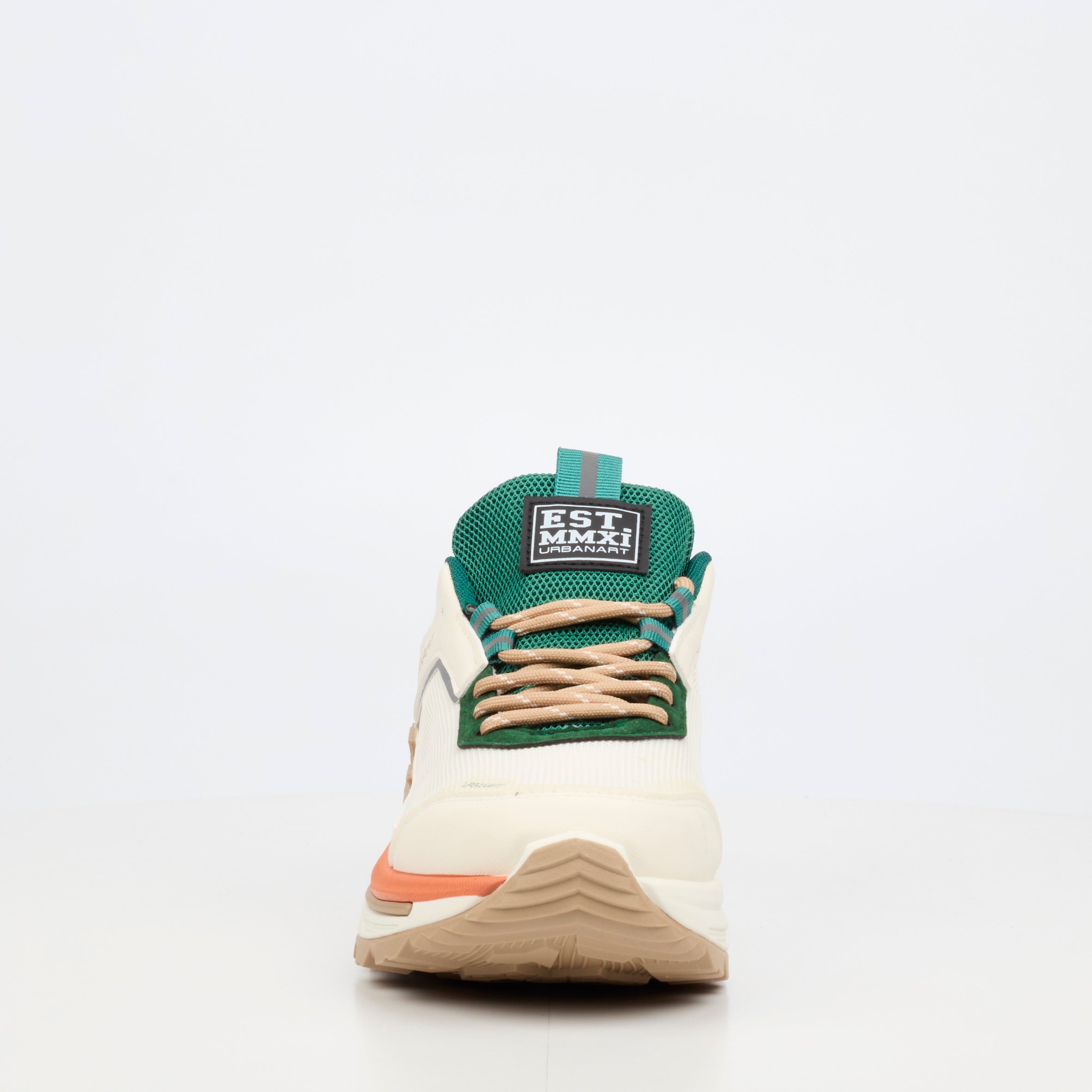 Urbanart Cessna 2 Nylon / Faux Wax Sneaker - Cream footwear Urbanart