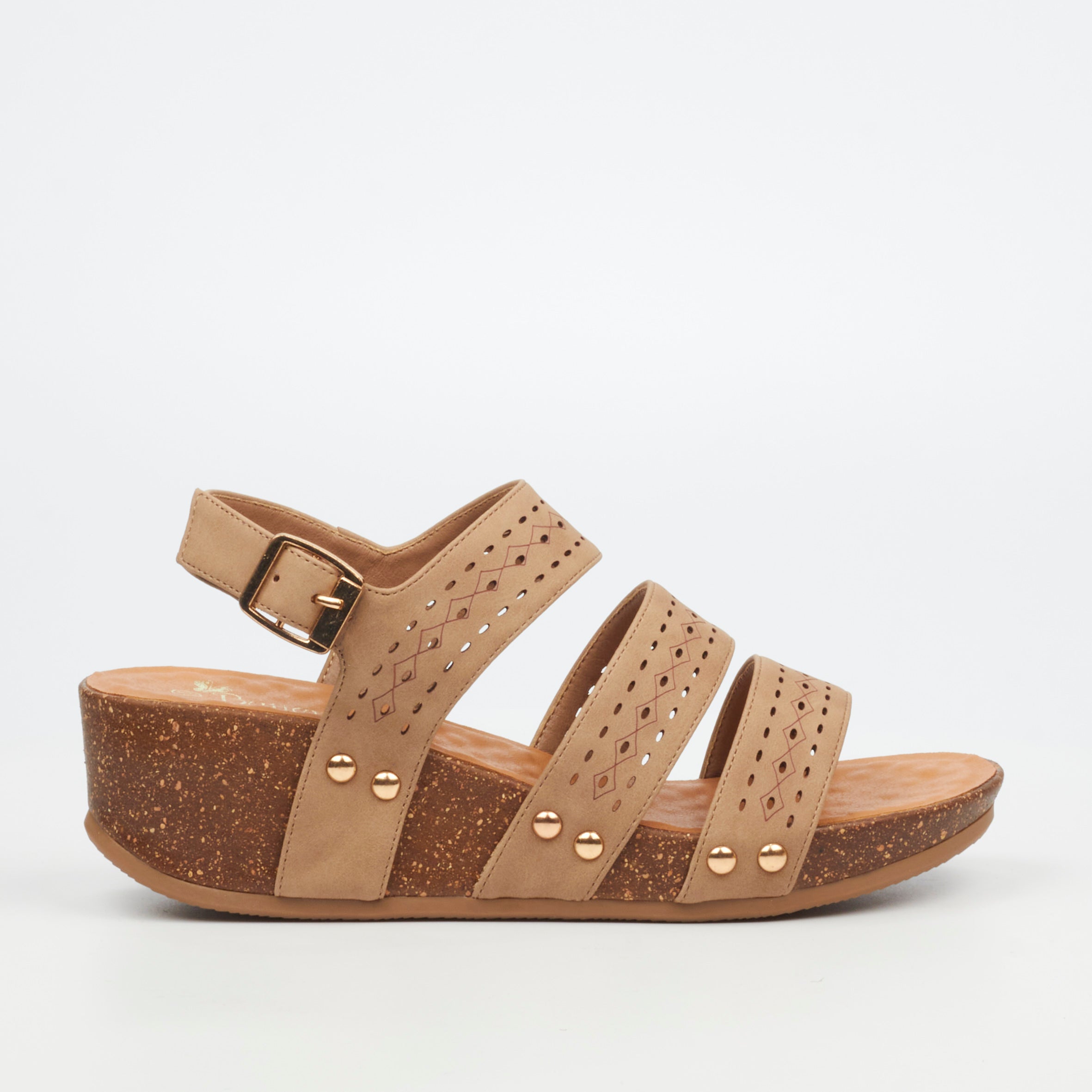 Butterfly Feet Cheyan 2 Wedge - Taupe footwear Butterfly Feet