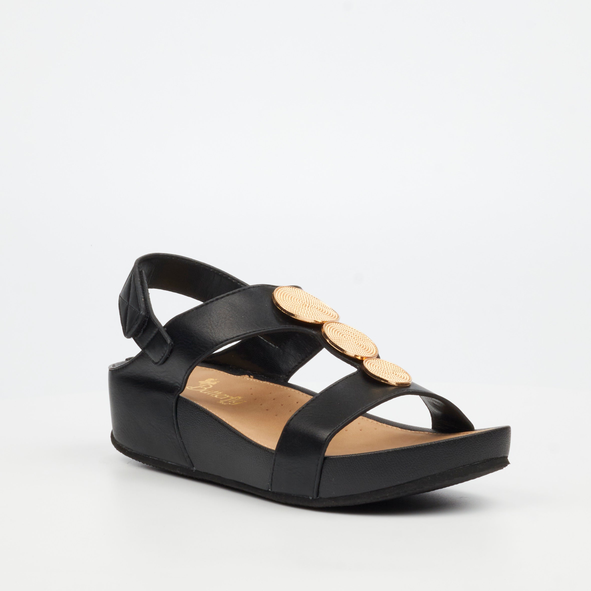 Butterfly Feet Delia 15 Wedge - Black footwear Butterfly Feet