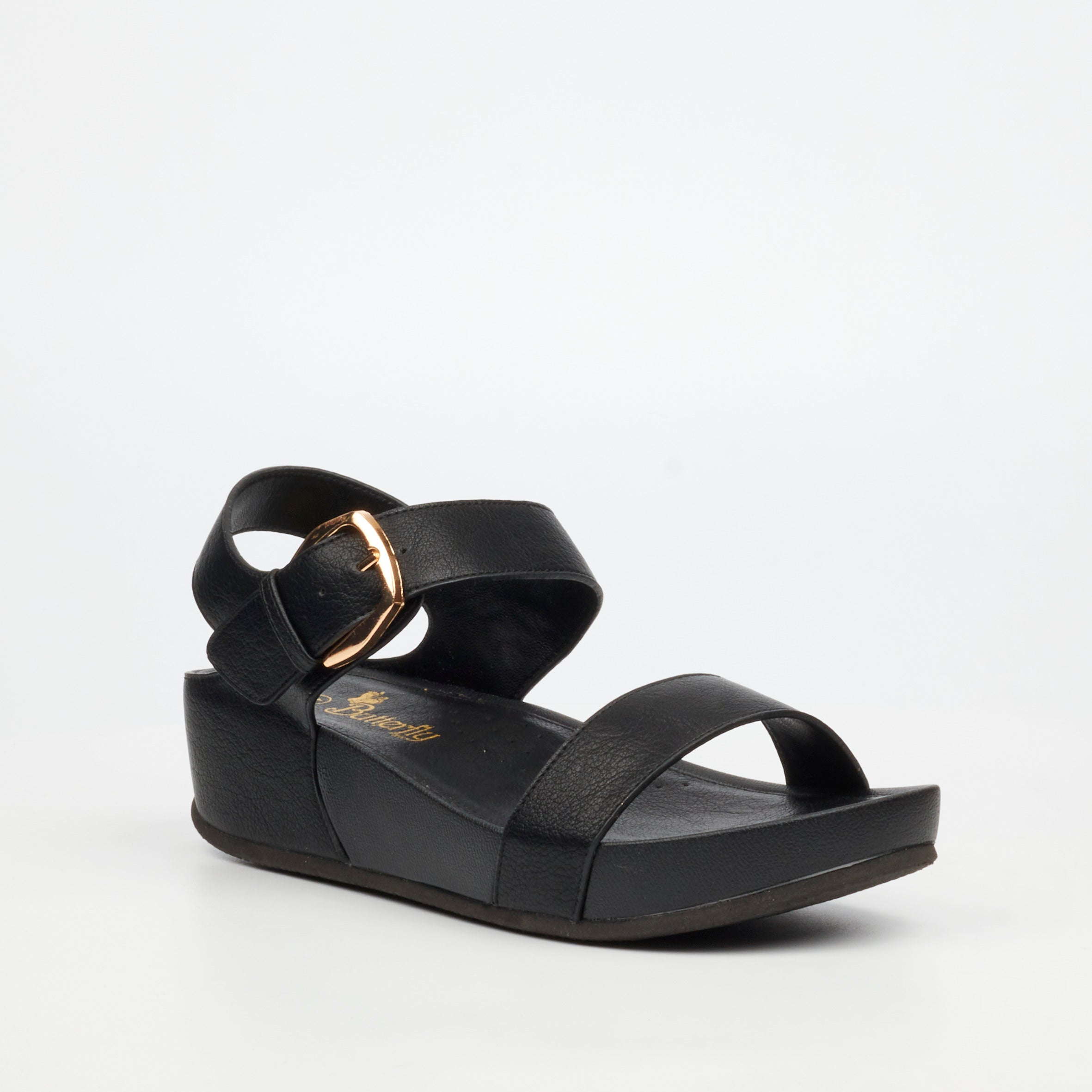 Butterfly Feet Delia 16 Wedge - Black footwear Butterfly Feet