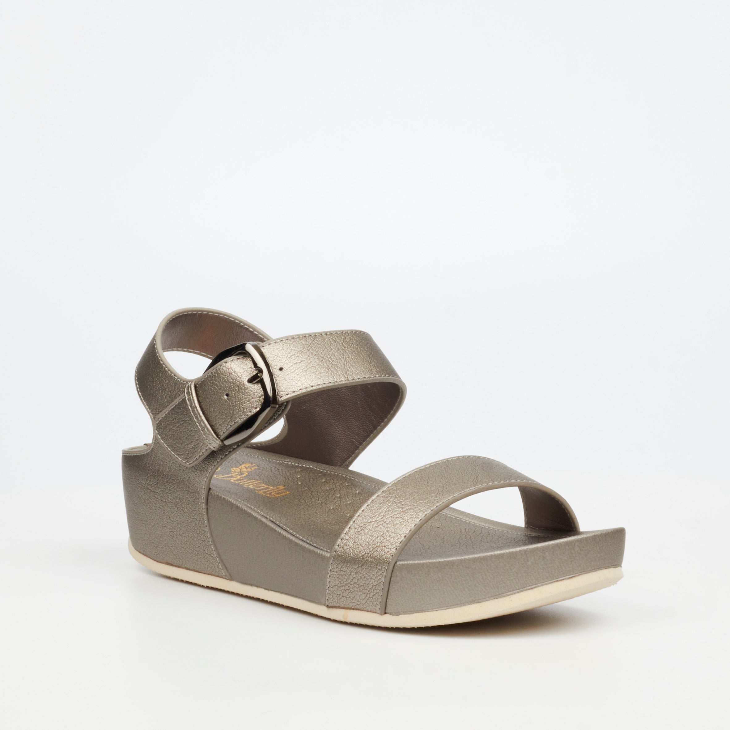 Butterfly Feet Delia 16 Wedge - Pewter footwear Butterfly Feet
