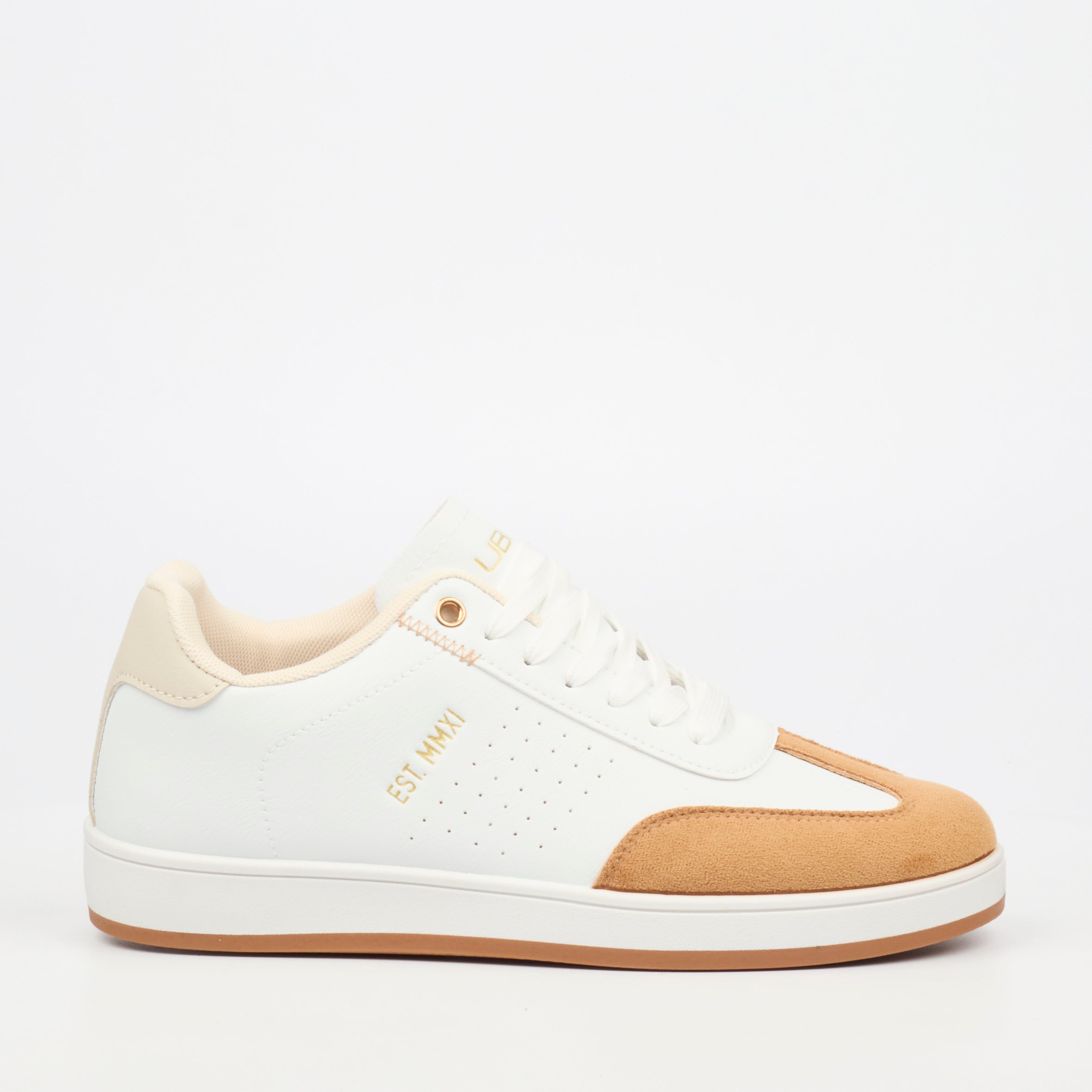 Urbanart Ease 1 Faux Wax / Faux Suede Sneaker - Tan footwear UBRT