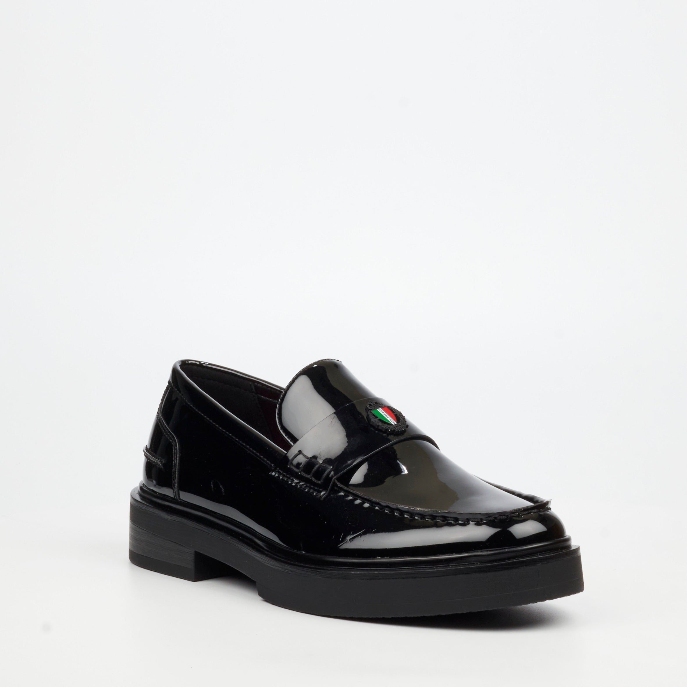 Mazerata Elia 11 Faux Patent Shoe - Black