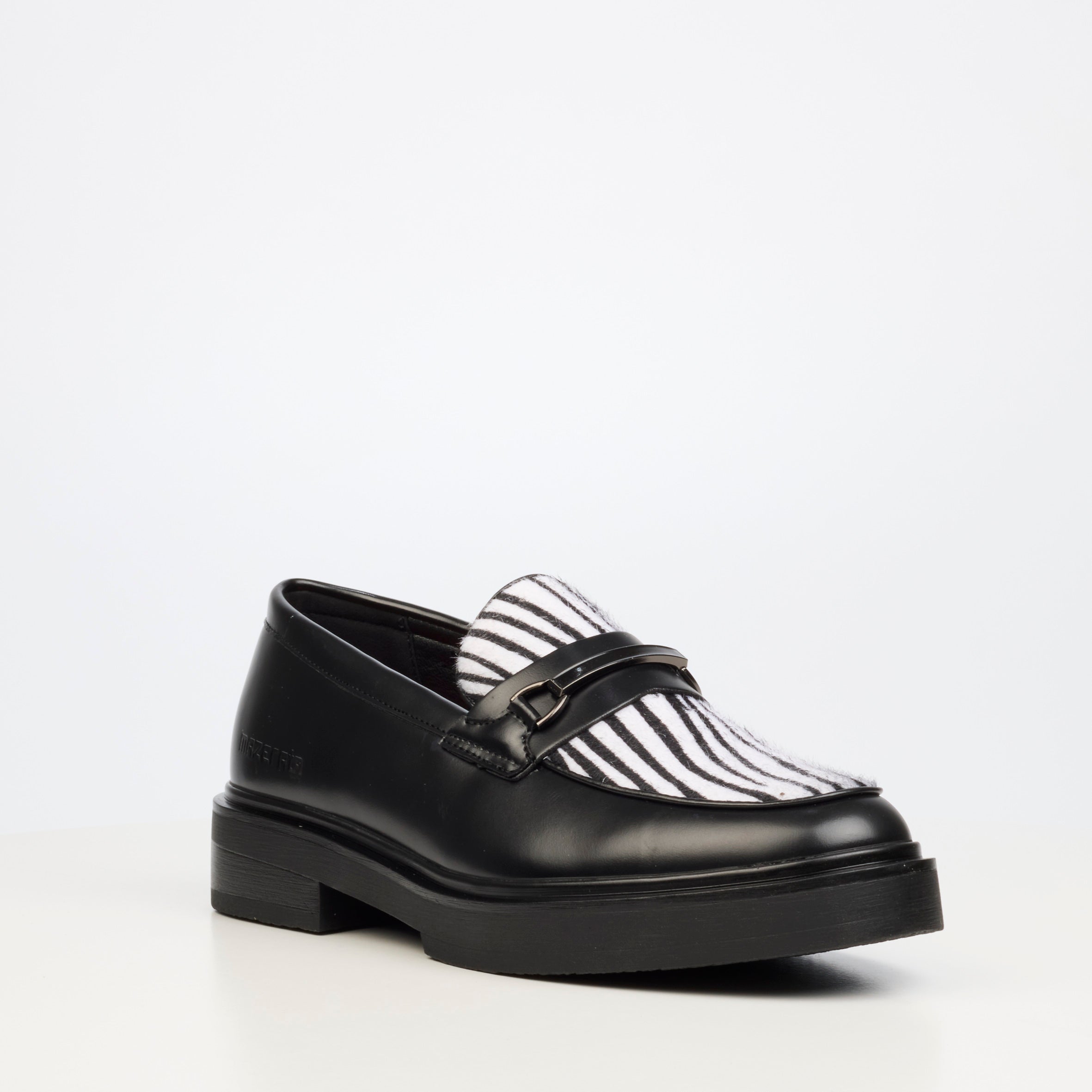 Mazerata Elia 17 Faux Wax / Suede Shoe - Zebra