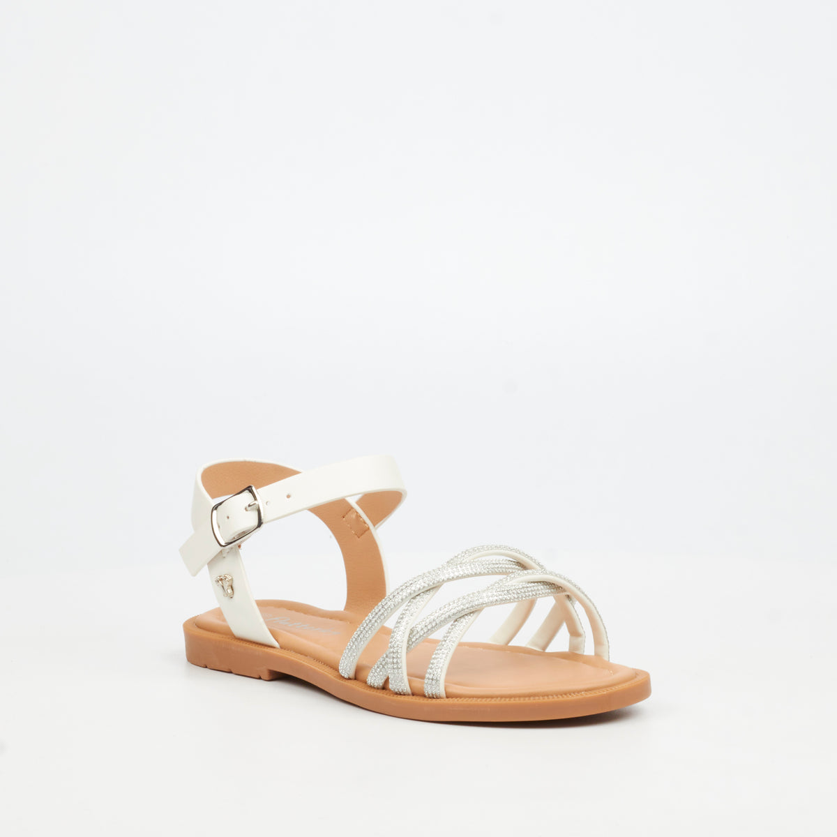 Flutterby Ella 1 Sandal - White (Youth) footwear Flutterby