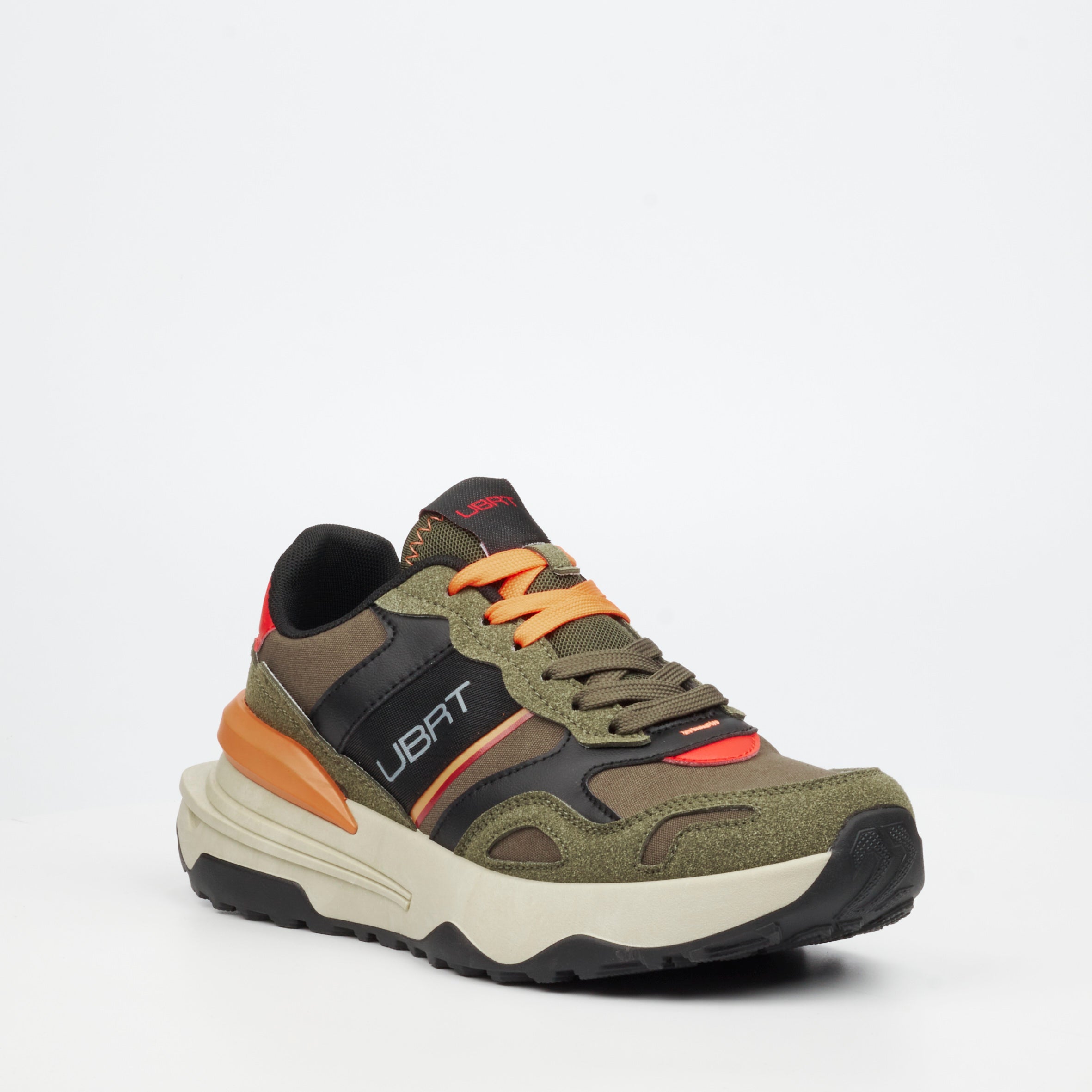Urbanart Falcon 1 Faux Nubuck / Nylon Sneaker - Olive footwear Urbanart