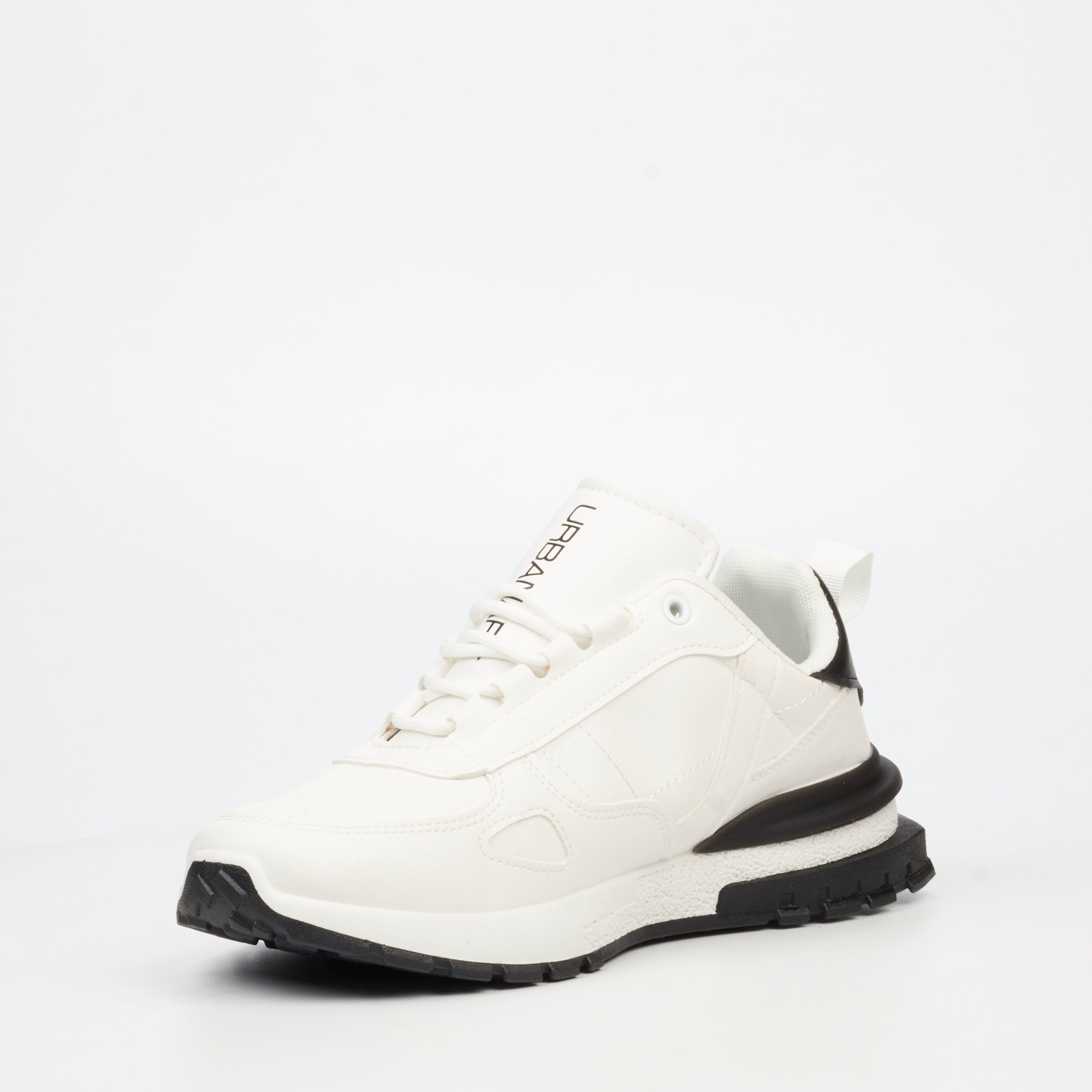 Urbanart Felix 1 Faux Wax Sneaker - White footwear Urbanart