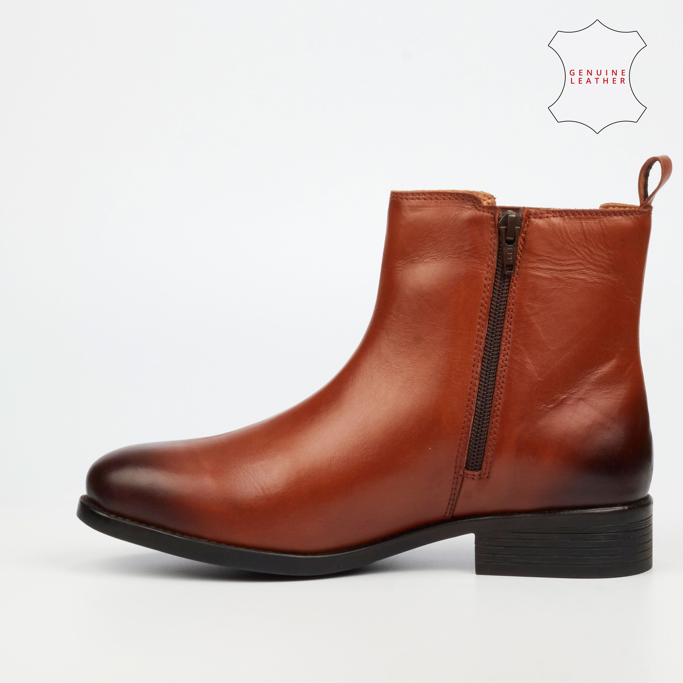 Nicci Tyler Fluxx 1 Genuine Leather Ankle Boot - Tan footwear Nicci Tyler