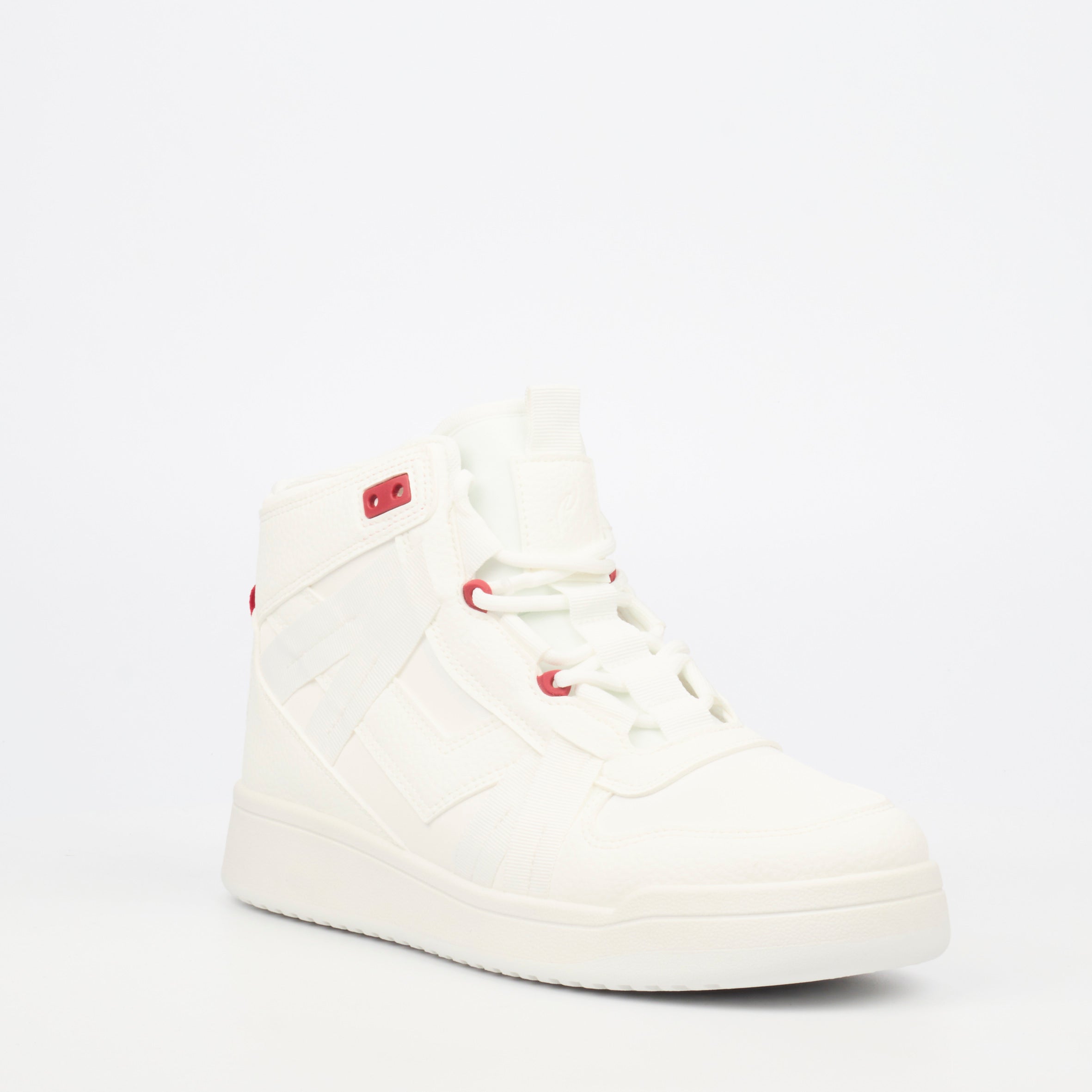 Urbanart Frail 2 Faux Wax / Lycra Ankle Boot - White footwear Urbanart