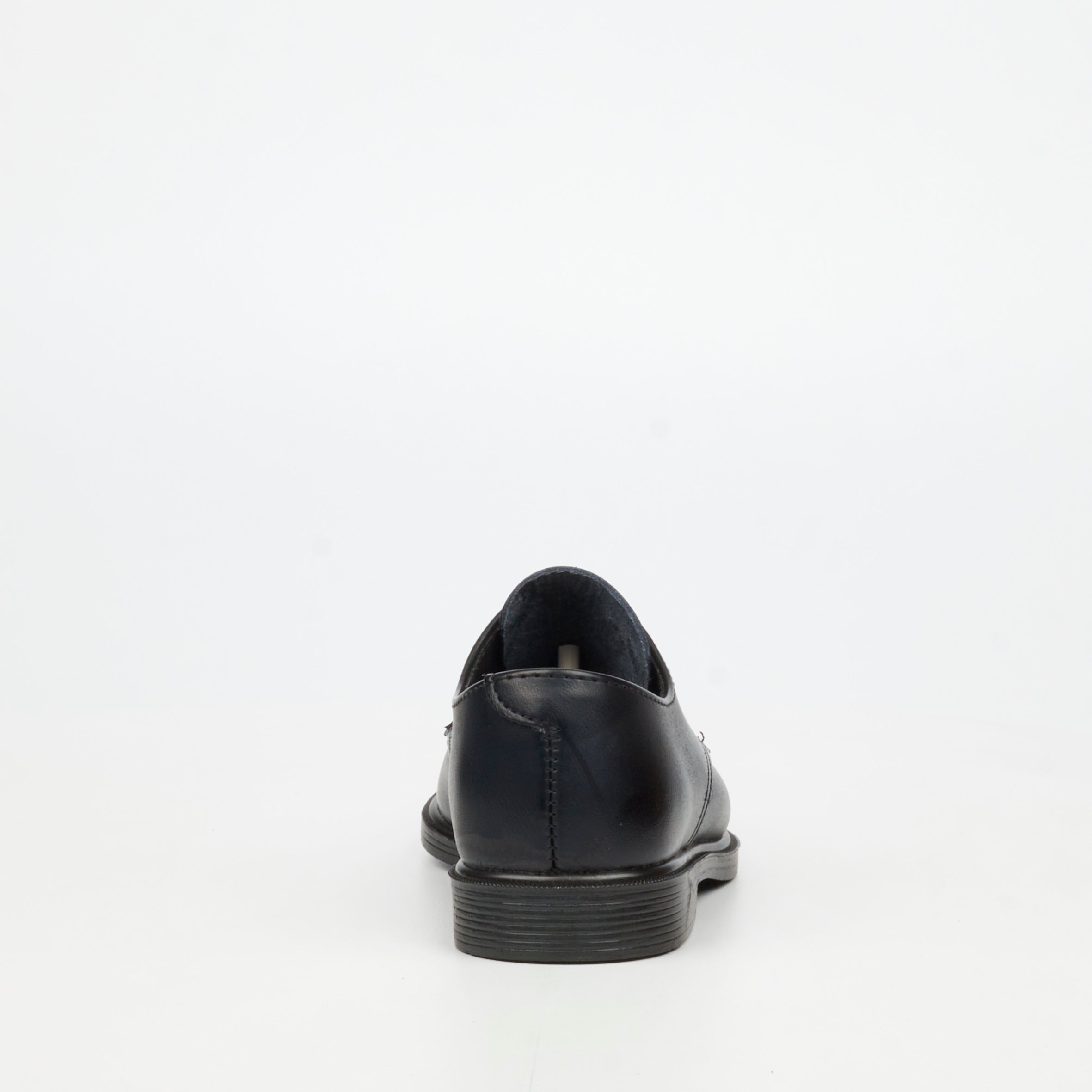 Genius Younger Boys Lace Up Leather School Shoe - Black footwear External