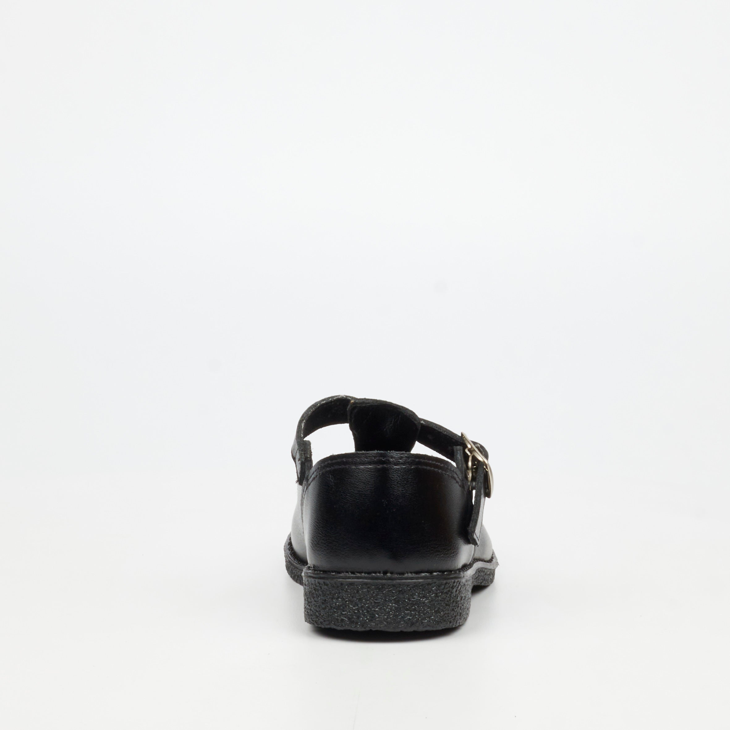 Genius Younger Girls T-Bar Leather School Shoe - Black footwear External