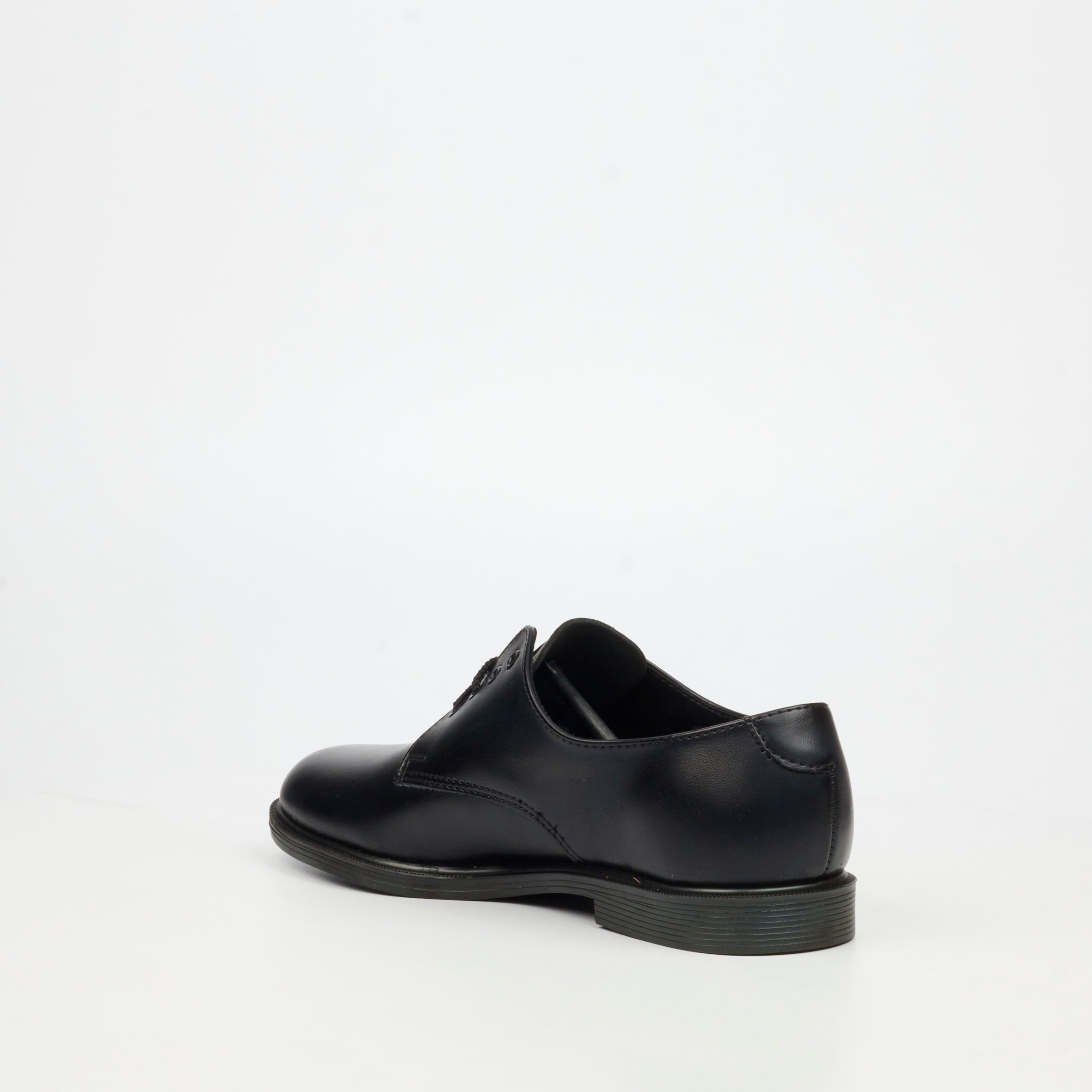 Genius Older Boys Lace Up Leather School Shoe - Black footwear External