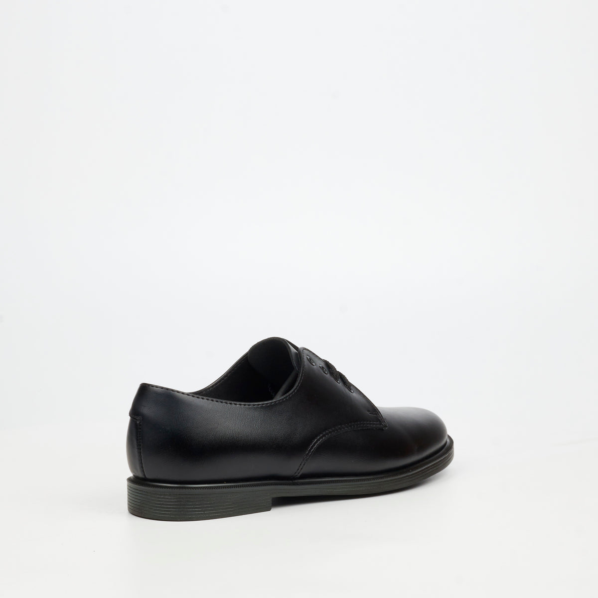 Genius Older Boys Lace Up Leather School Shoe - Black footwear External