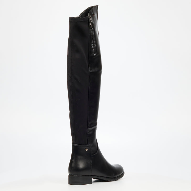 Miss Black Hadar 7 High Boot - Black footwear Miss Black   