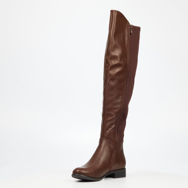 Miss Black Hadar 7 High Boot - Chocolate footwear Miss Black   