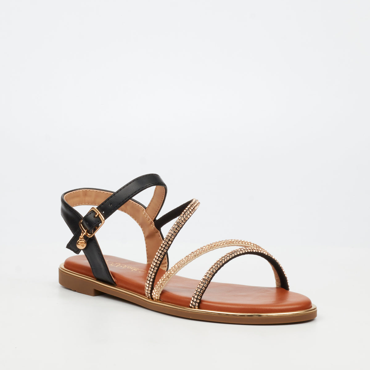 Miss Black Honor 6 Flat Sandals - Black footwear Miss Black