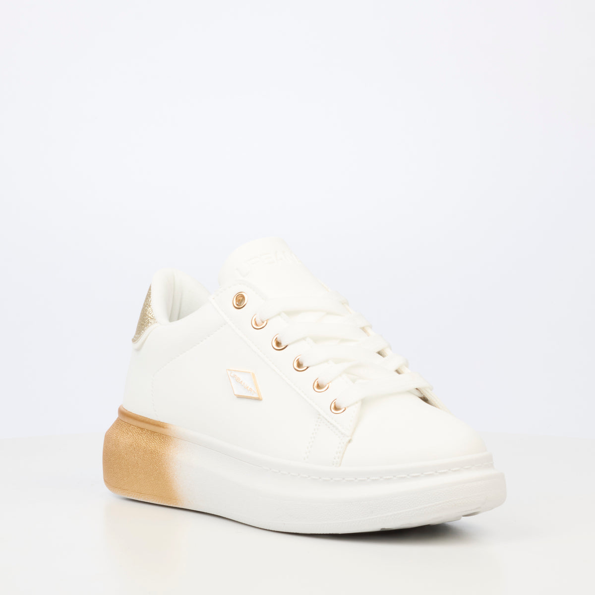 Urbanart Hype 23 Faux Leather Sneaker - Gold (Ladies)