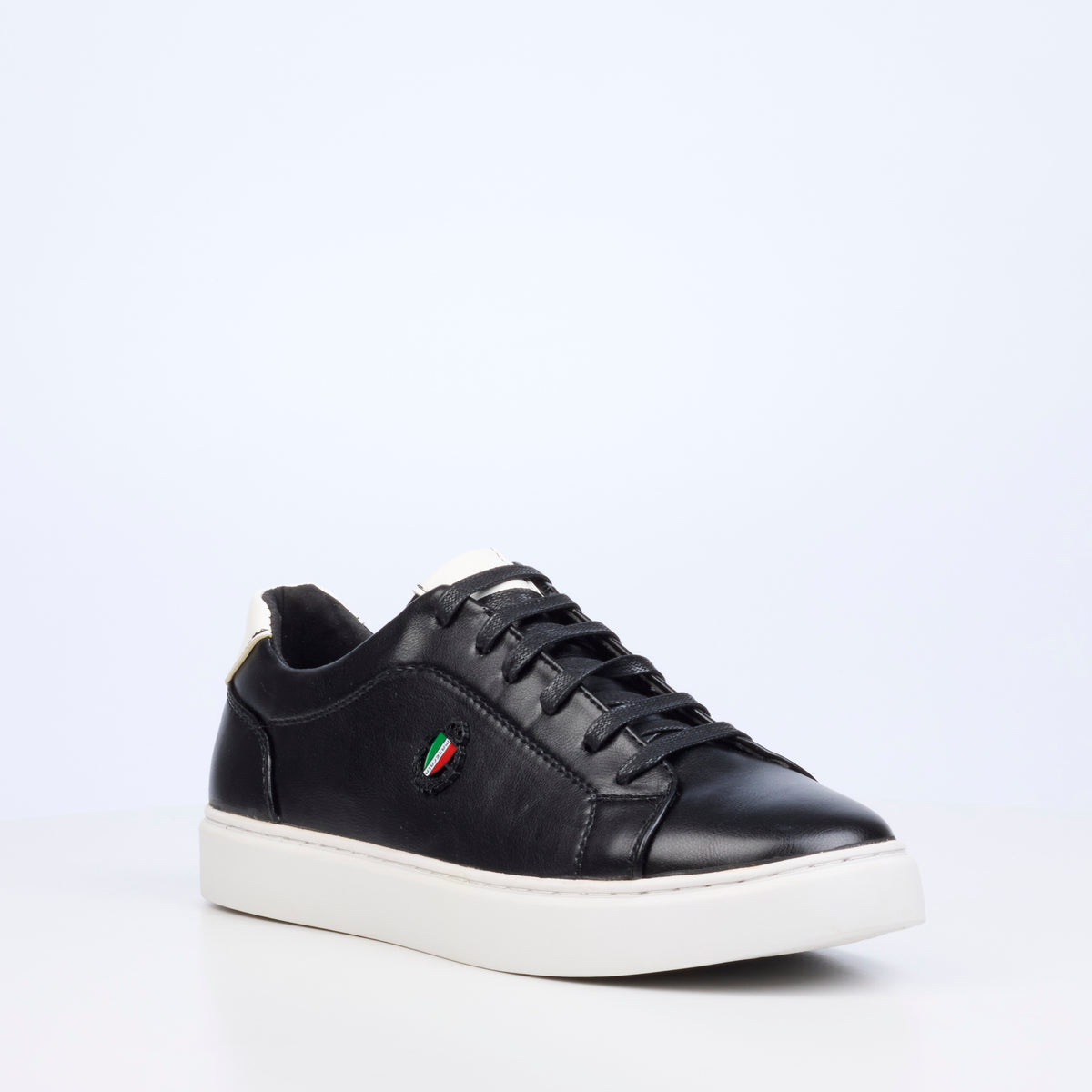 Mazerata Iago 1 Faux Wax Sneaker - Black footwear Mazerata