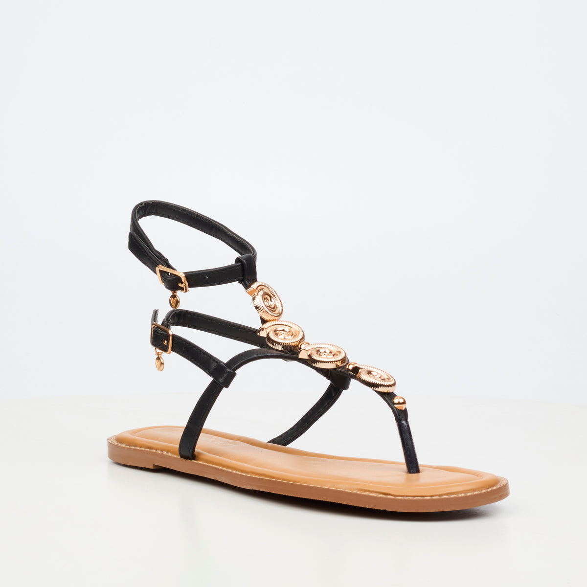Viabeach Irena 1 Flat Sandal - Black footwear Viabeach