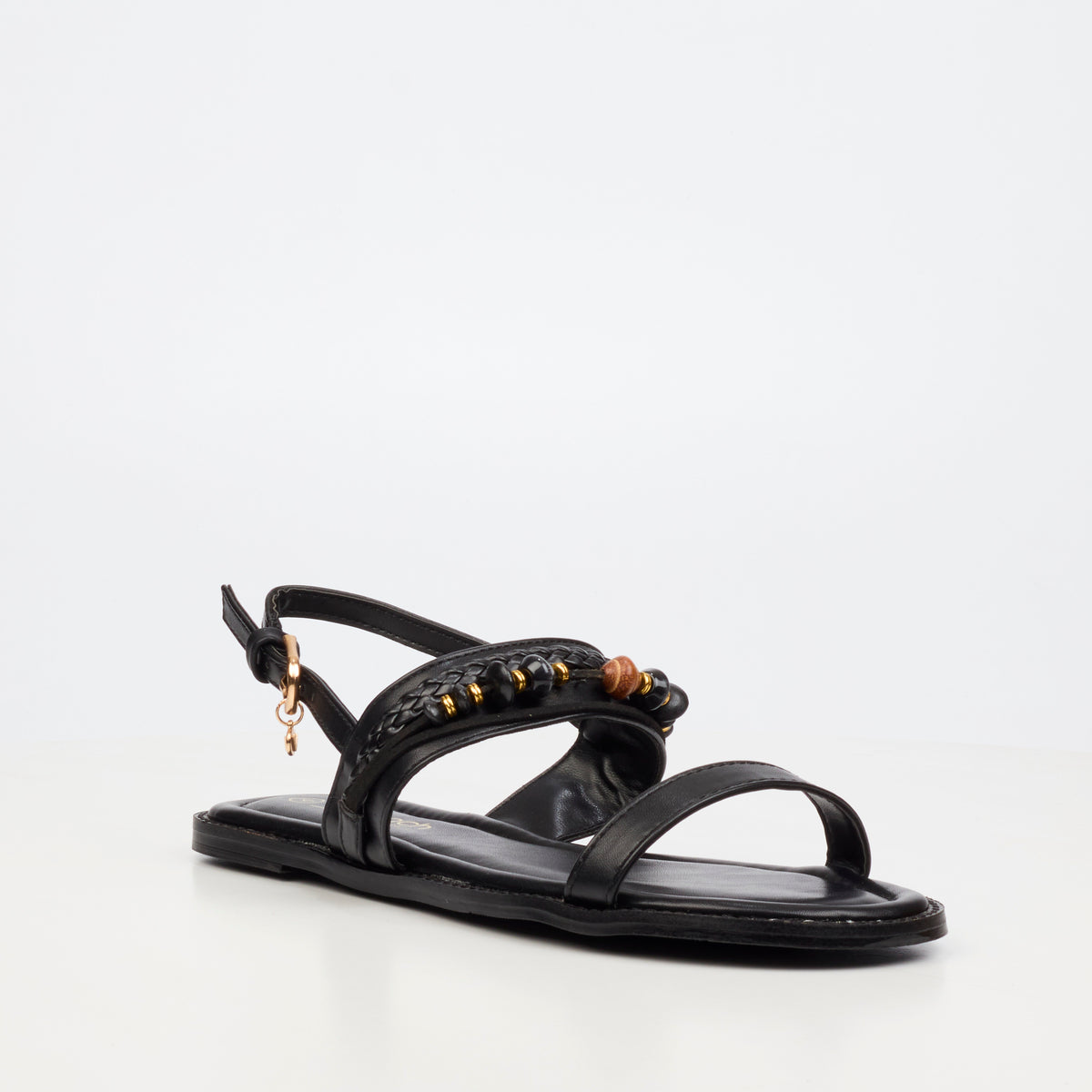 Viabeach Irena 2 Flat Sandal - Black footwear Viabeach