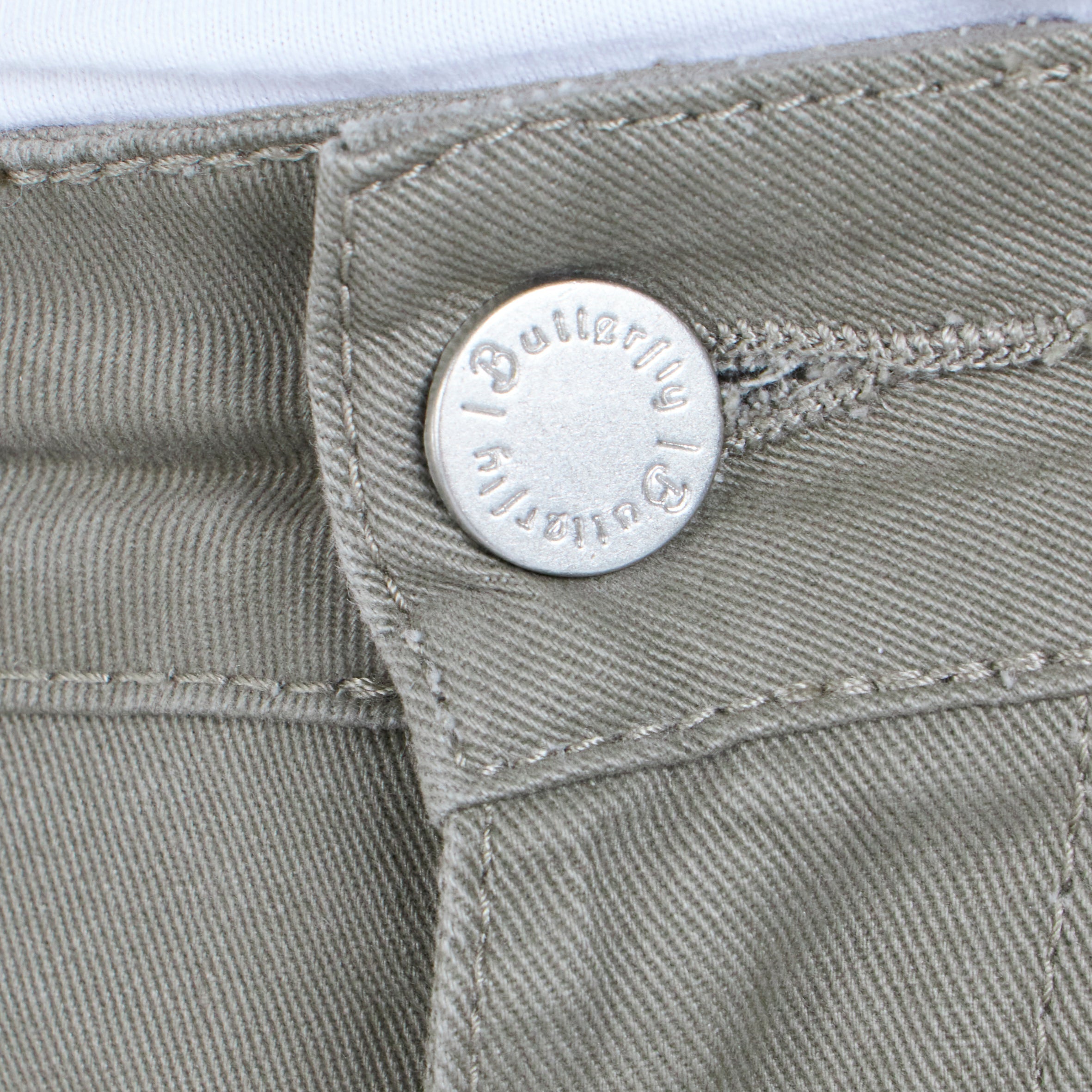Butterfly Feet Izara 1 Jeans - Olive apparel Butterfly Feet