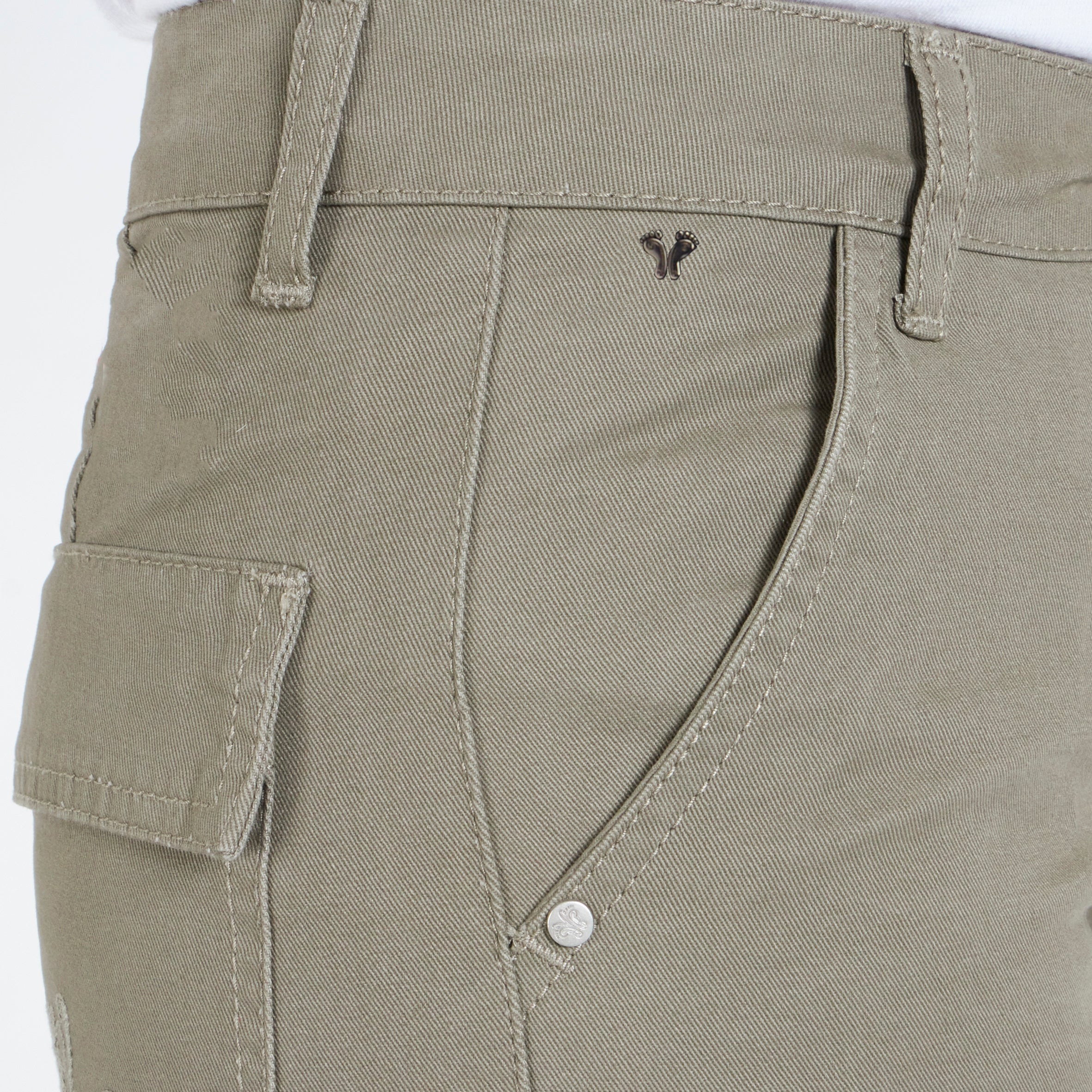 Butterfly Feet Izara 1 Jeans - Olive apparel Butterfly Feet