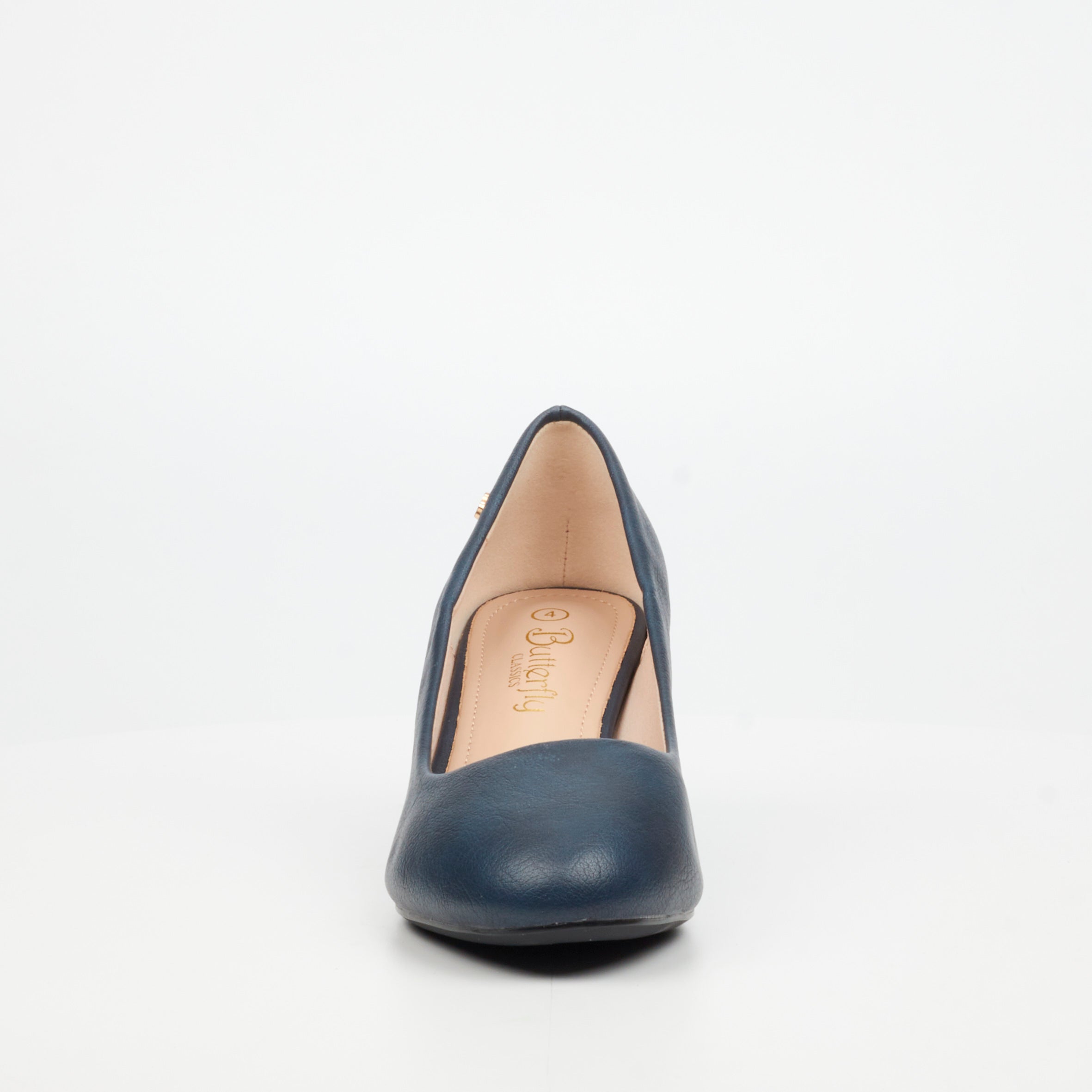 Butterfly Classics Joan 1 Faux Leather Low Courts - Navy footwear Butterfly Classics