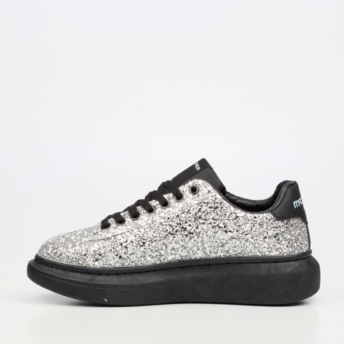 Mazerata Kelvis 2 Rhinestone Sneaker - Silver footwear Mazerata