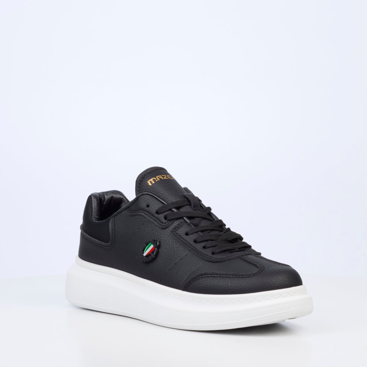 Mazerata Kelvis 3 Faux Nubuck Sneaker - Black footwear Mazerata
